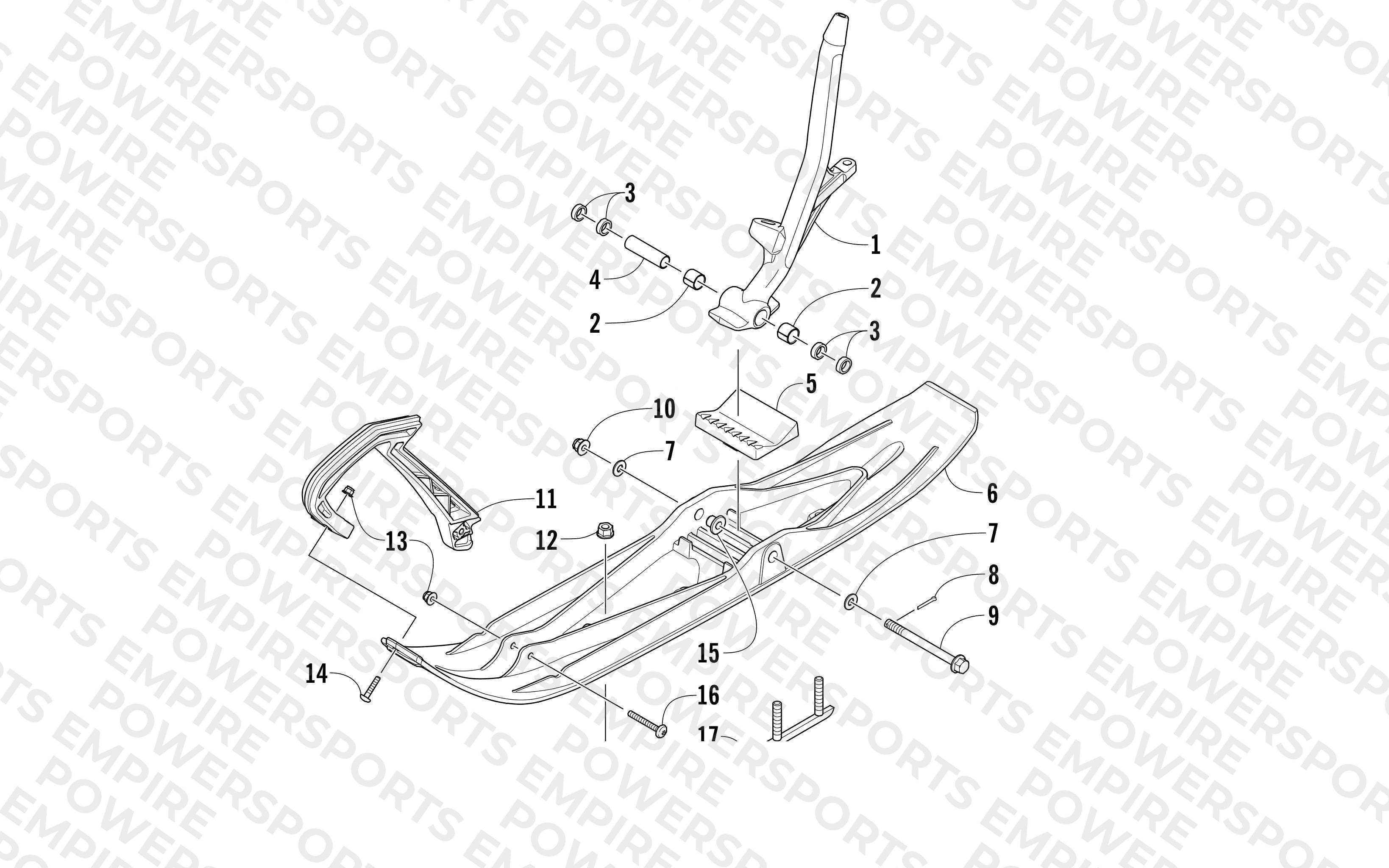 SKI AND SPINDLE ASSEMBLY