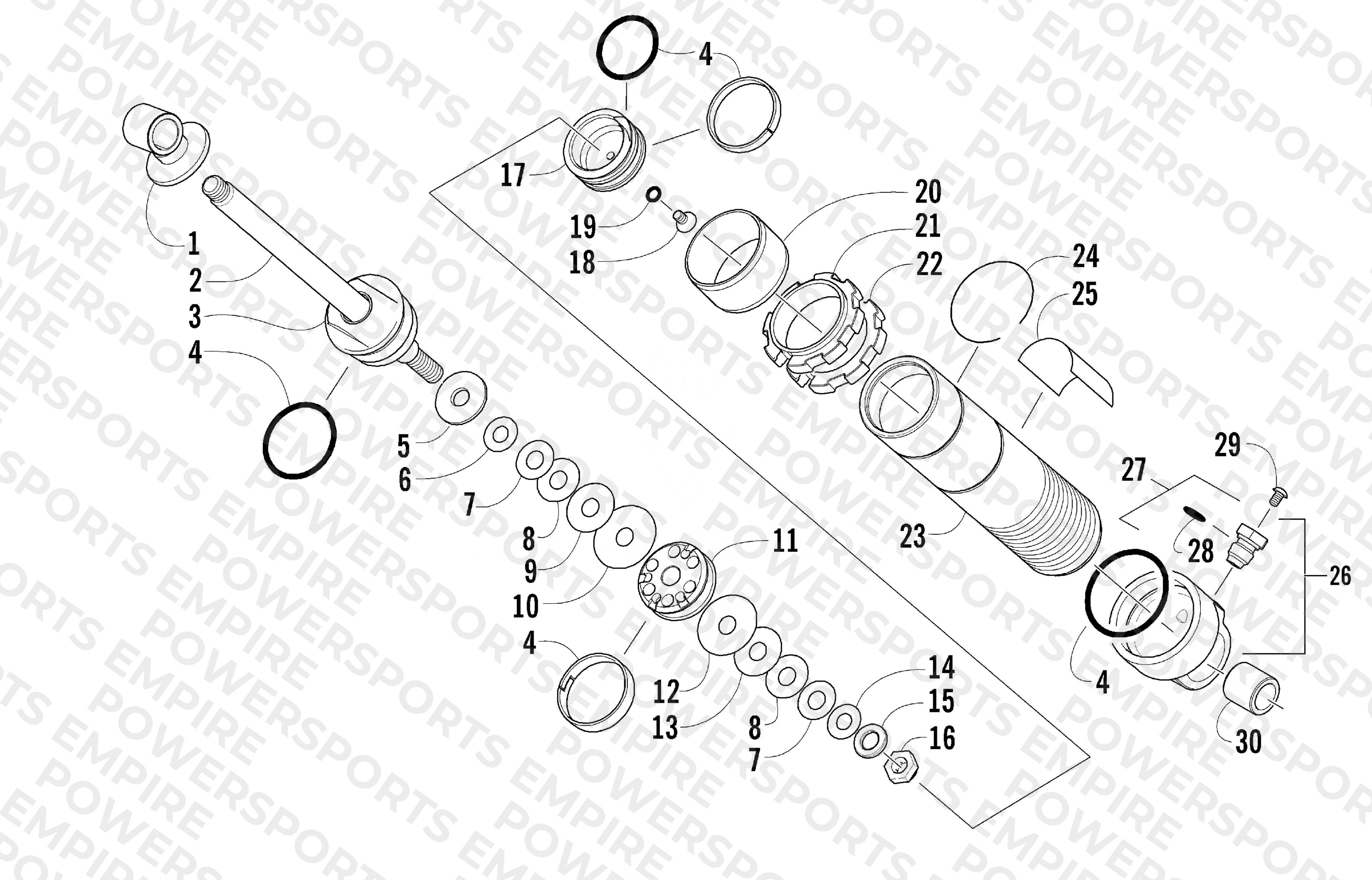 REAR SUSPENSION FRONT ARM SHOCK ABSORBER