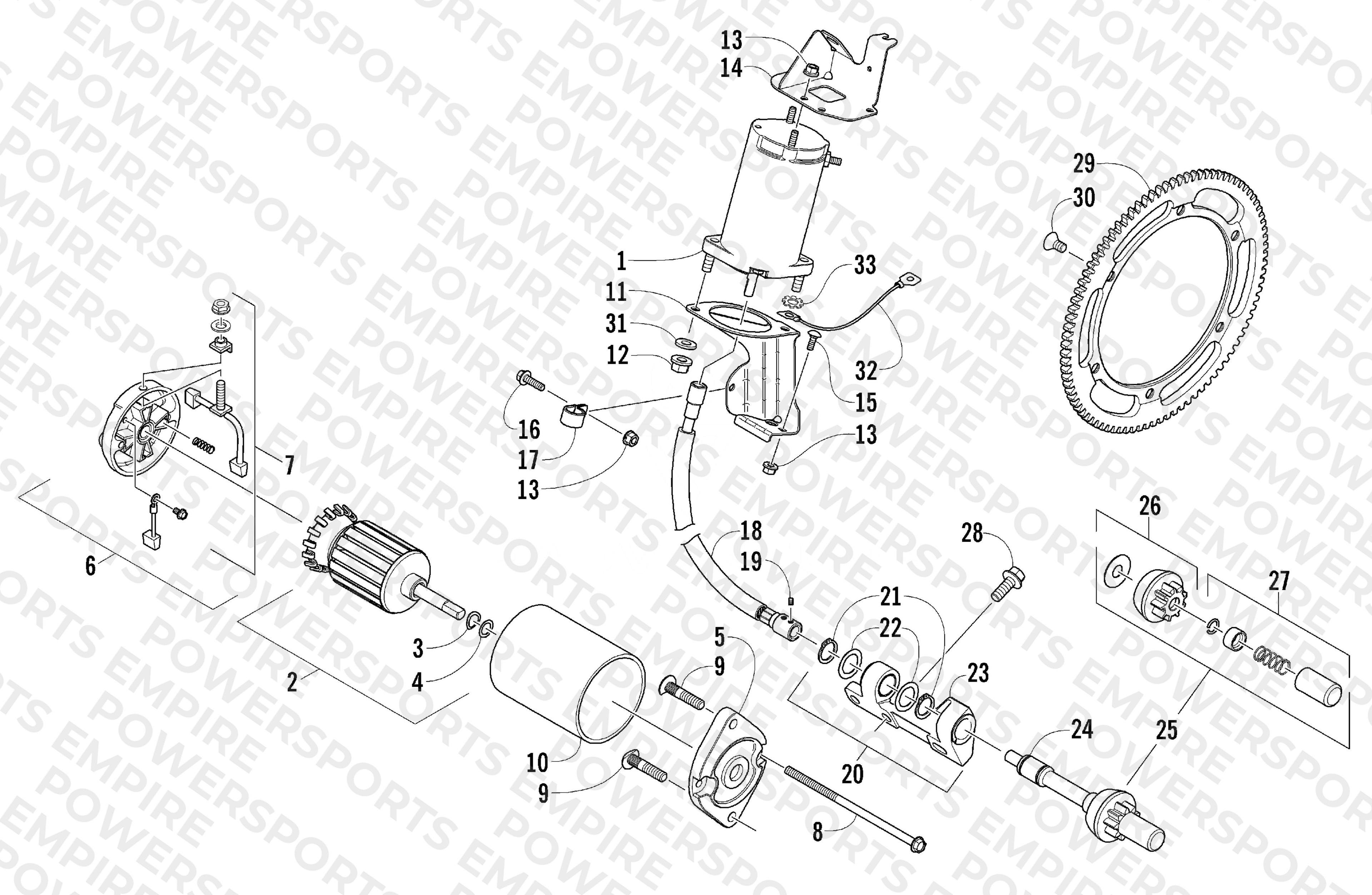 FLEX-DRIVE STARTER MOTOR ASSEMBLY