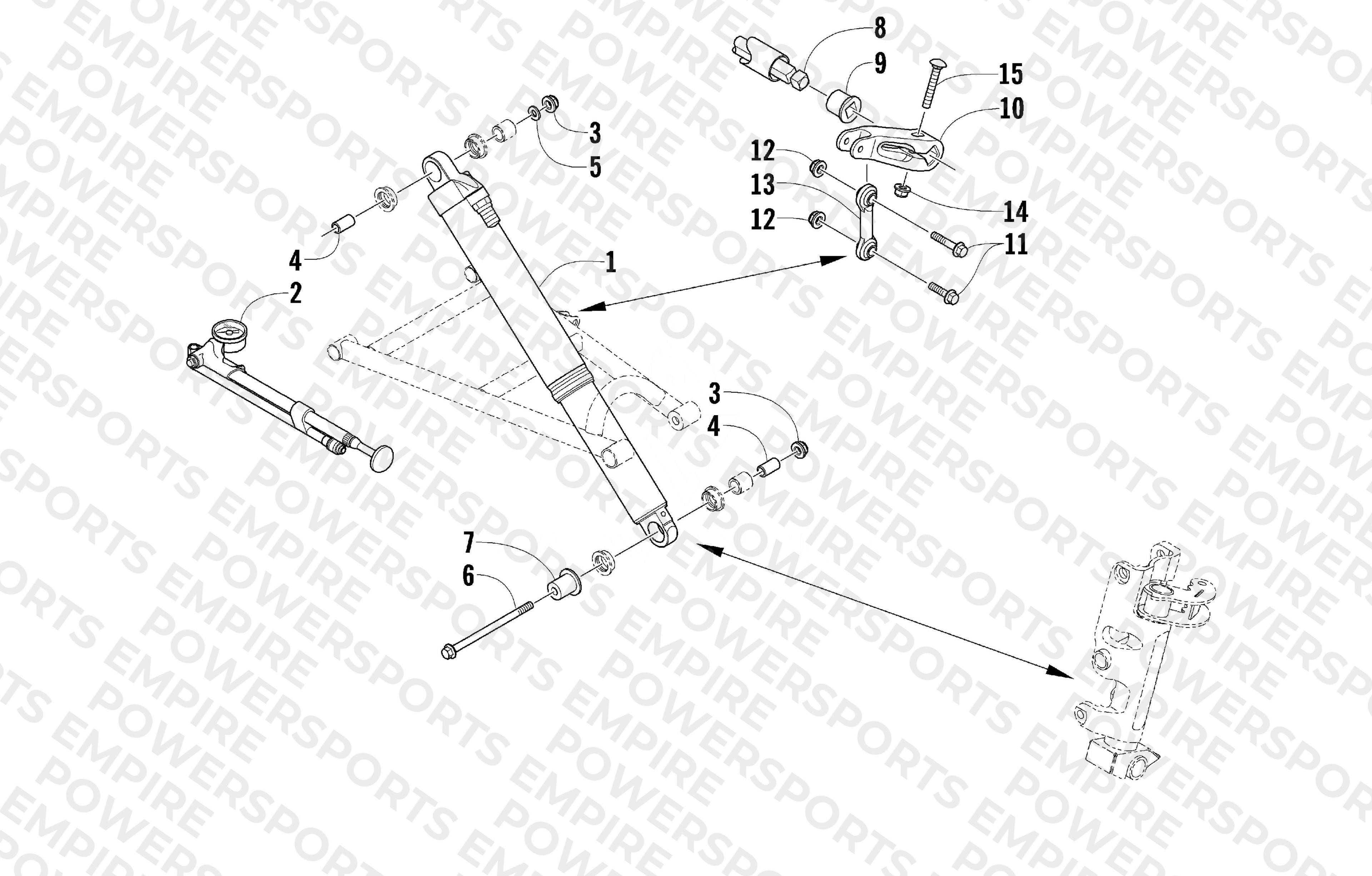 SHOCK ABSORBER AND SWAY BAR ASSEMBLY