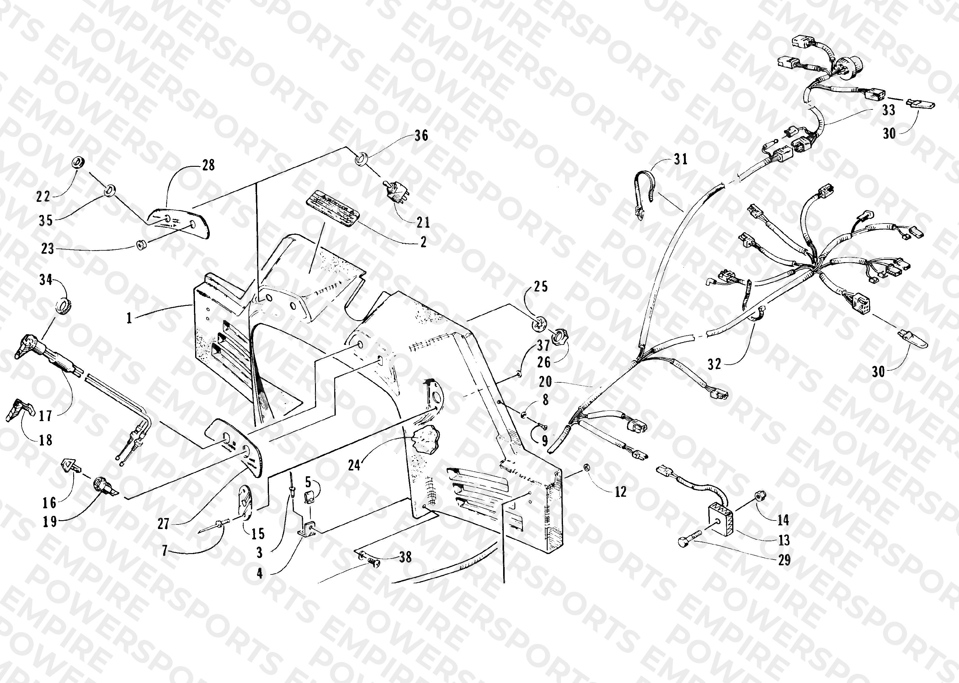 CONSOLE, SWITCHES, AND WIRING ASSEMBLIES