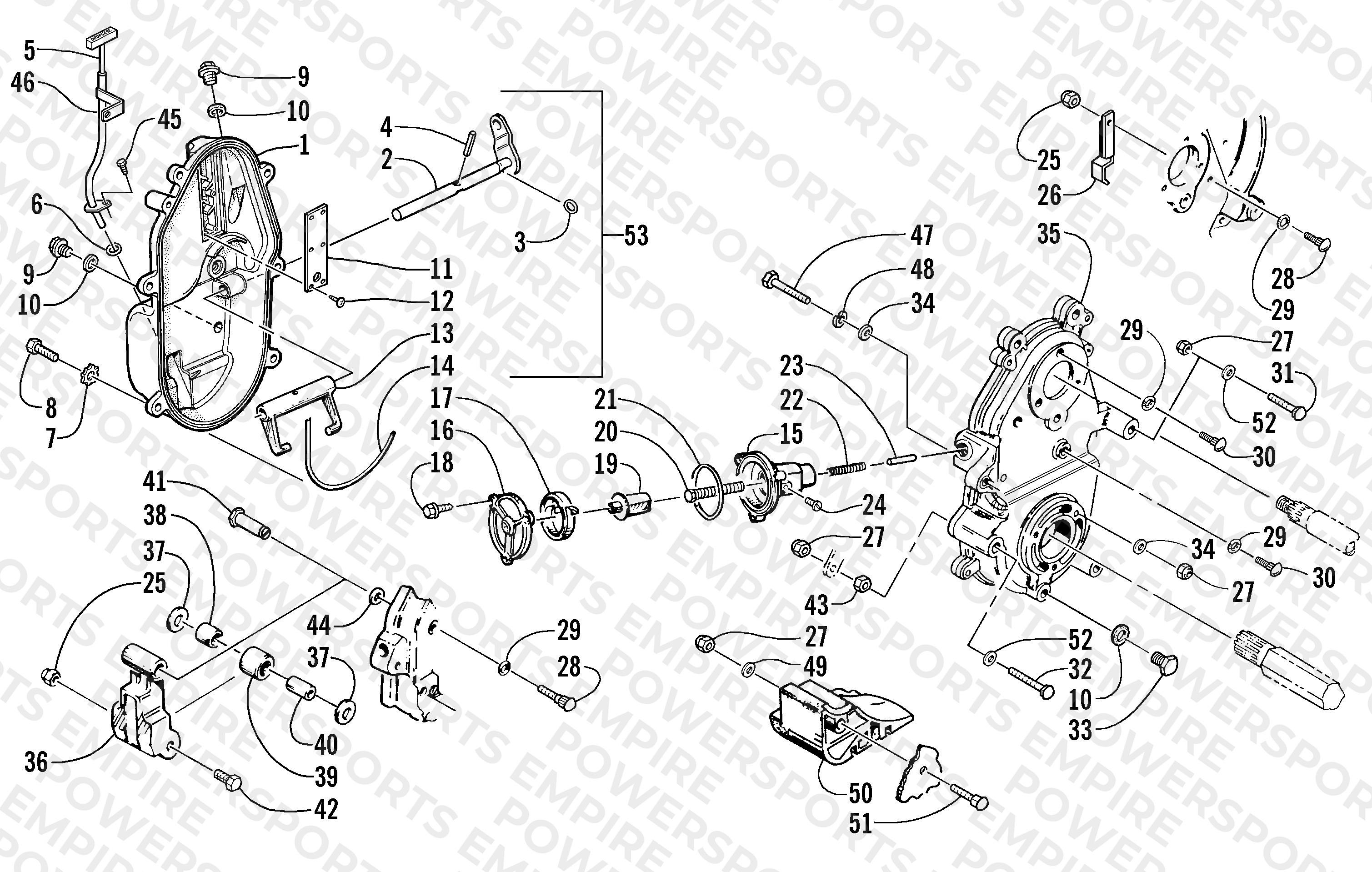 DROPCASE AND CHAIN TENSION ASSEMBLY (ESR)