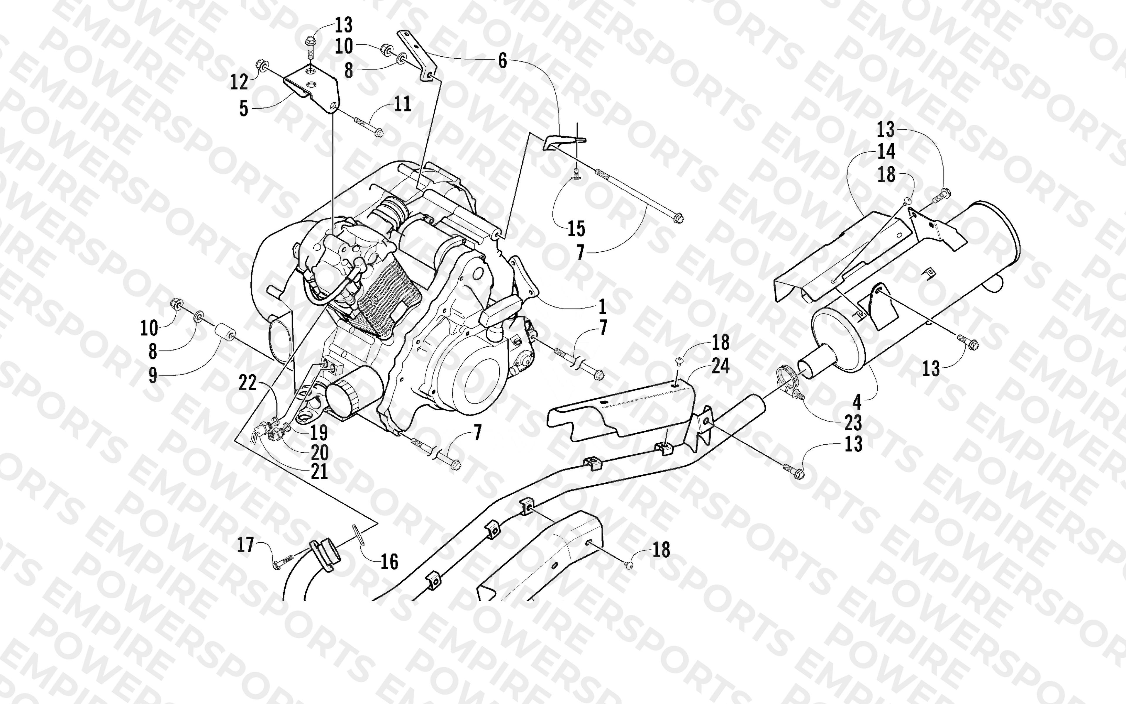 ENGINE AND EXHAUST
