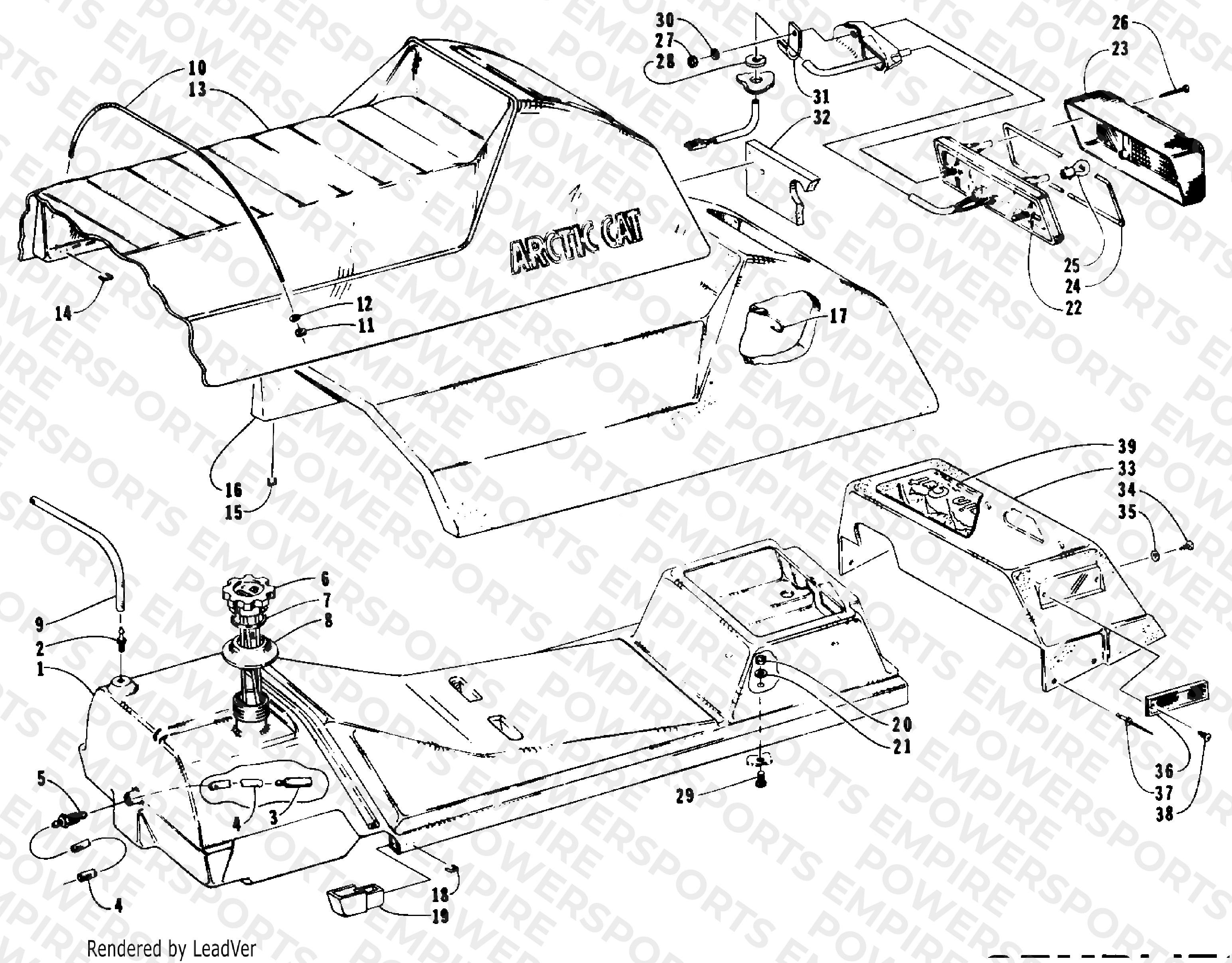 GAS TANK, SEAT, AND TAILLIGHT ASSEMBLIES
