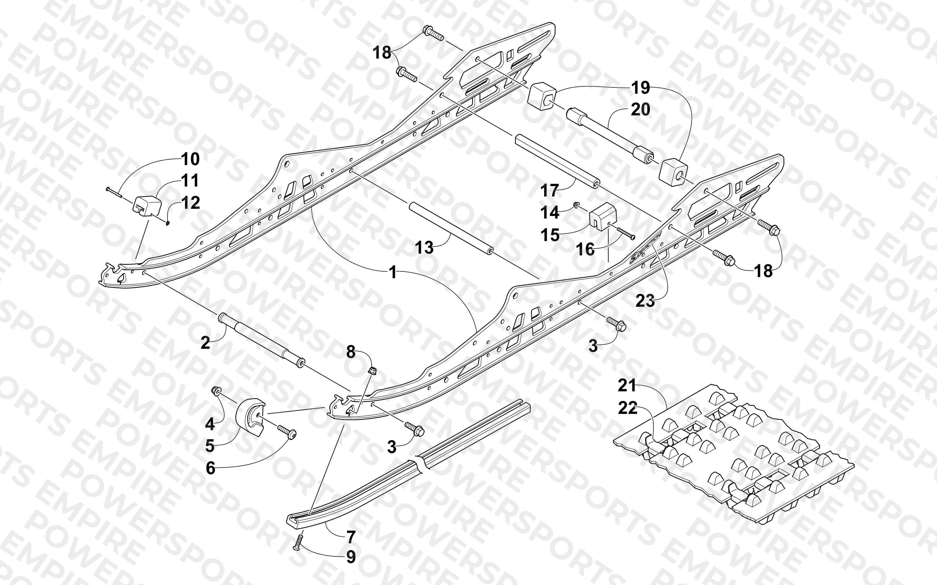 SLIDE RAIL AND TRACK ASSEMBLY