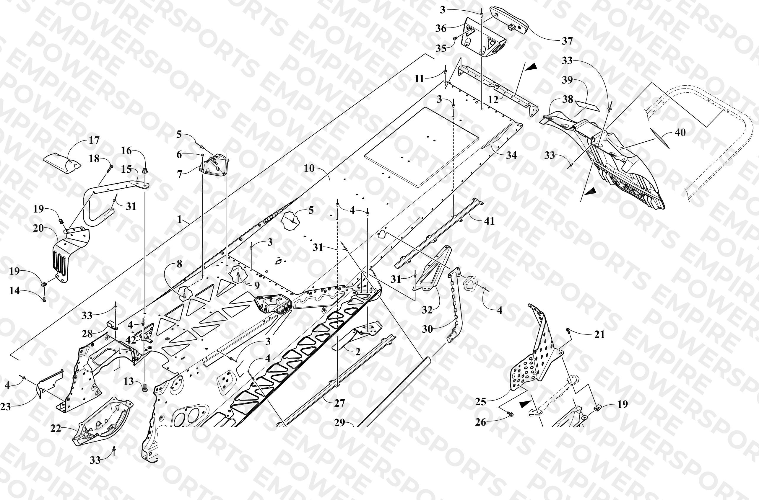 TUNNEL AND SNOWFLAP ASSEMBLY