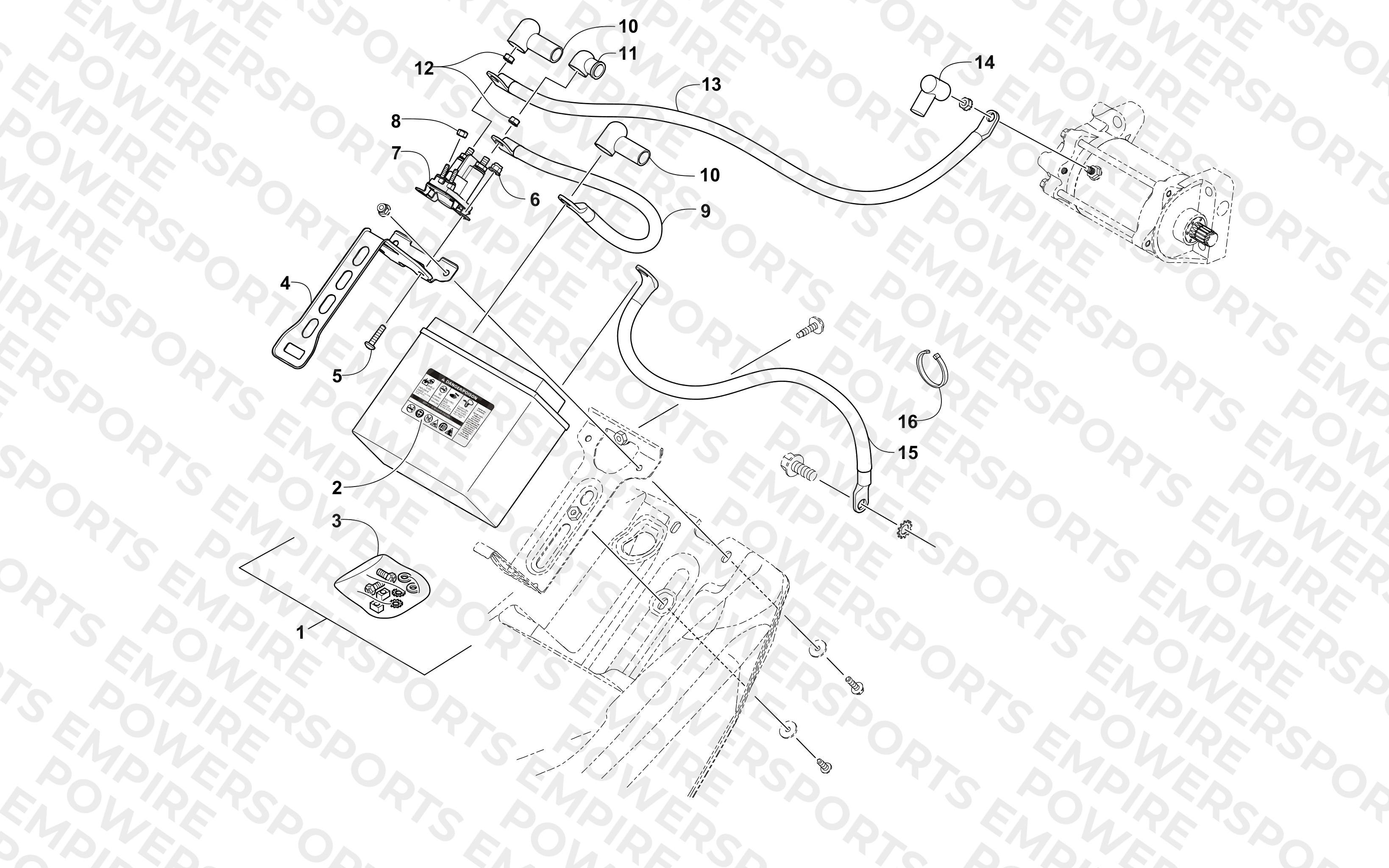 BATTERY AND TRAY ASSEMBLY