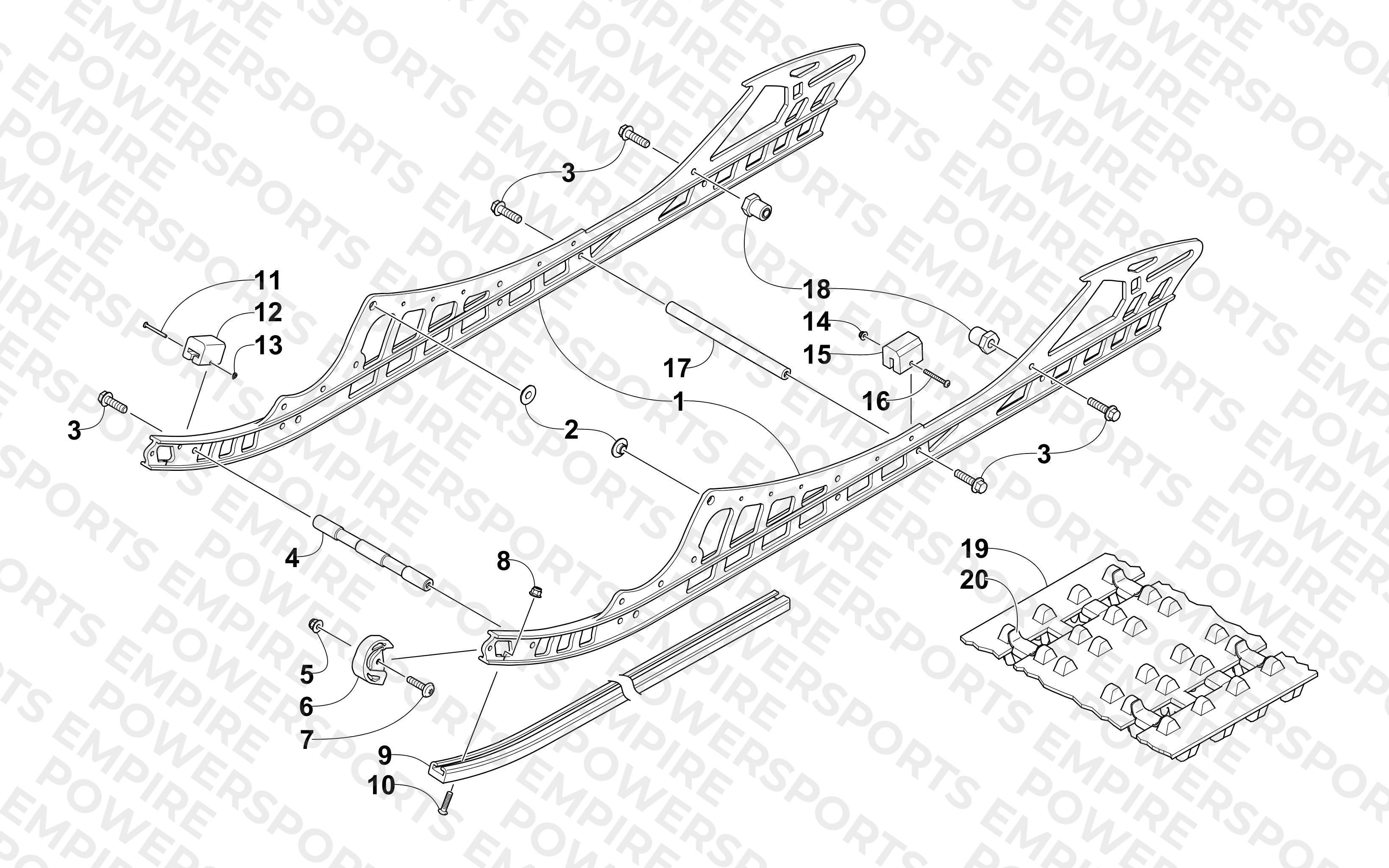 SLIDE RAIL AND TRACK ASSEMBLY