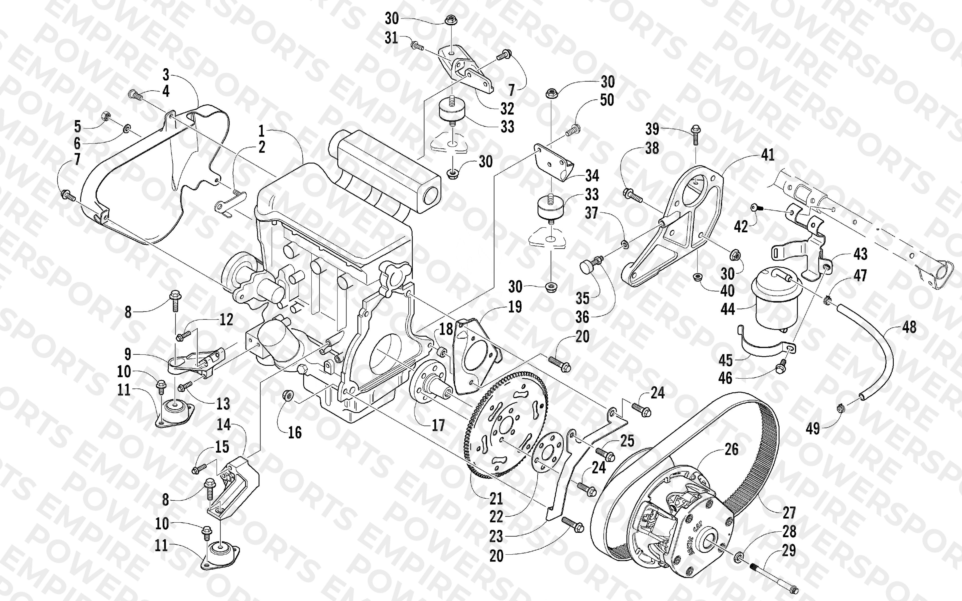 ENGINE AND RELATED PARTS