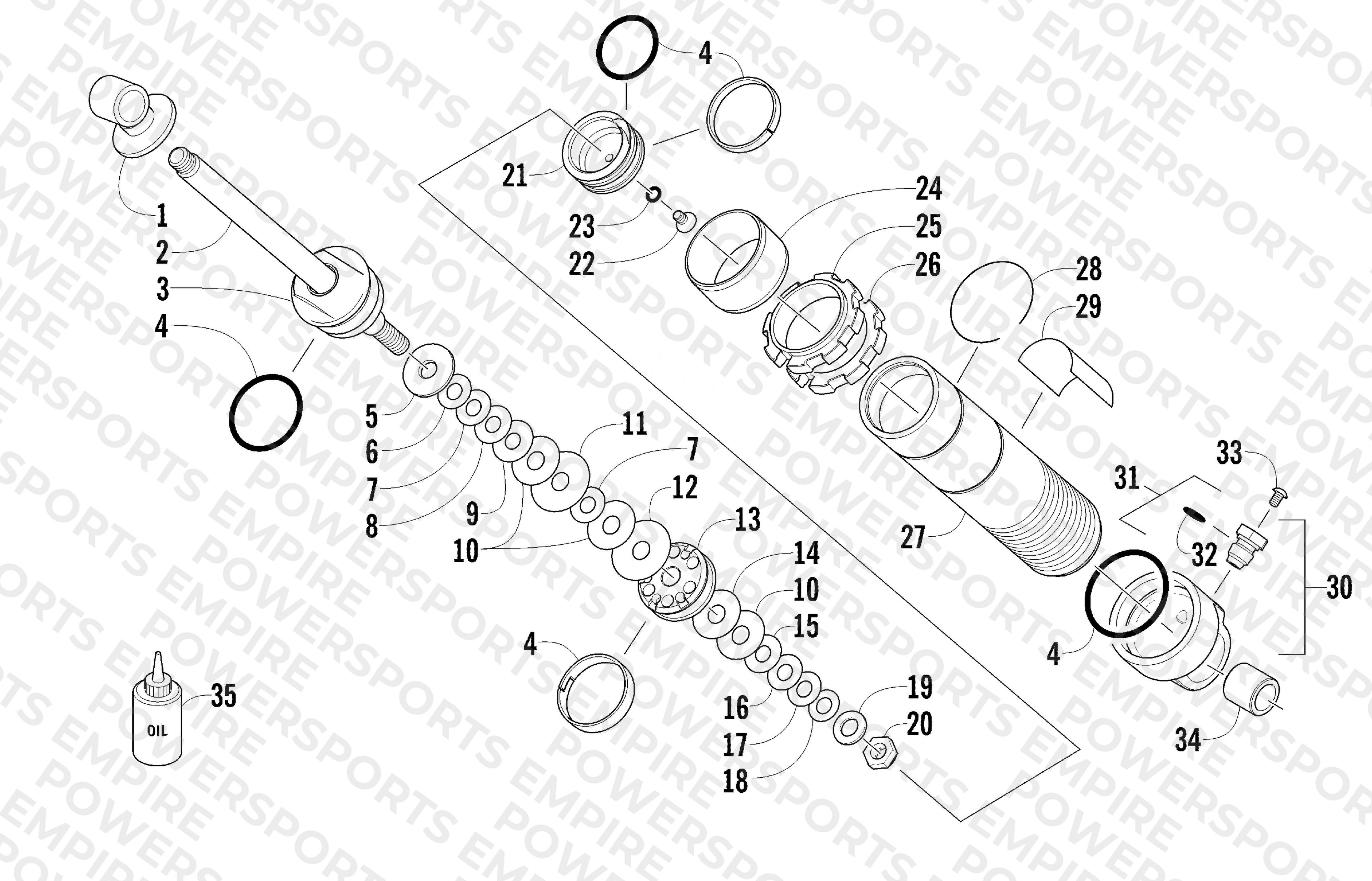 REAR SUSPENSION FRONT ARM SHOCK ABSORBER
