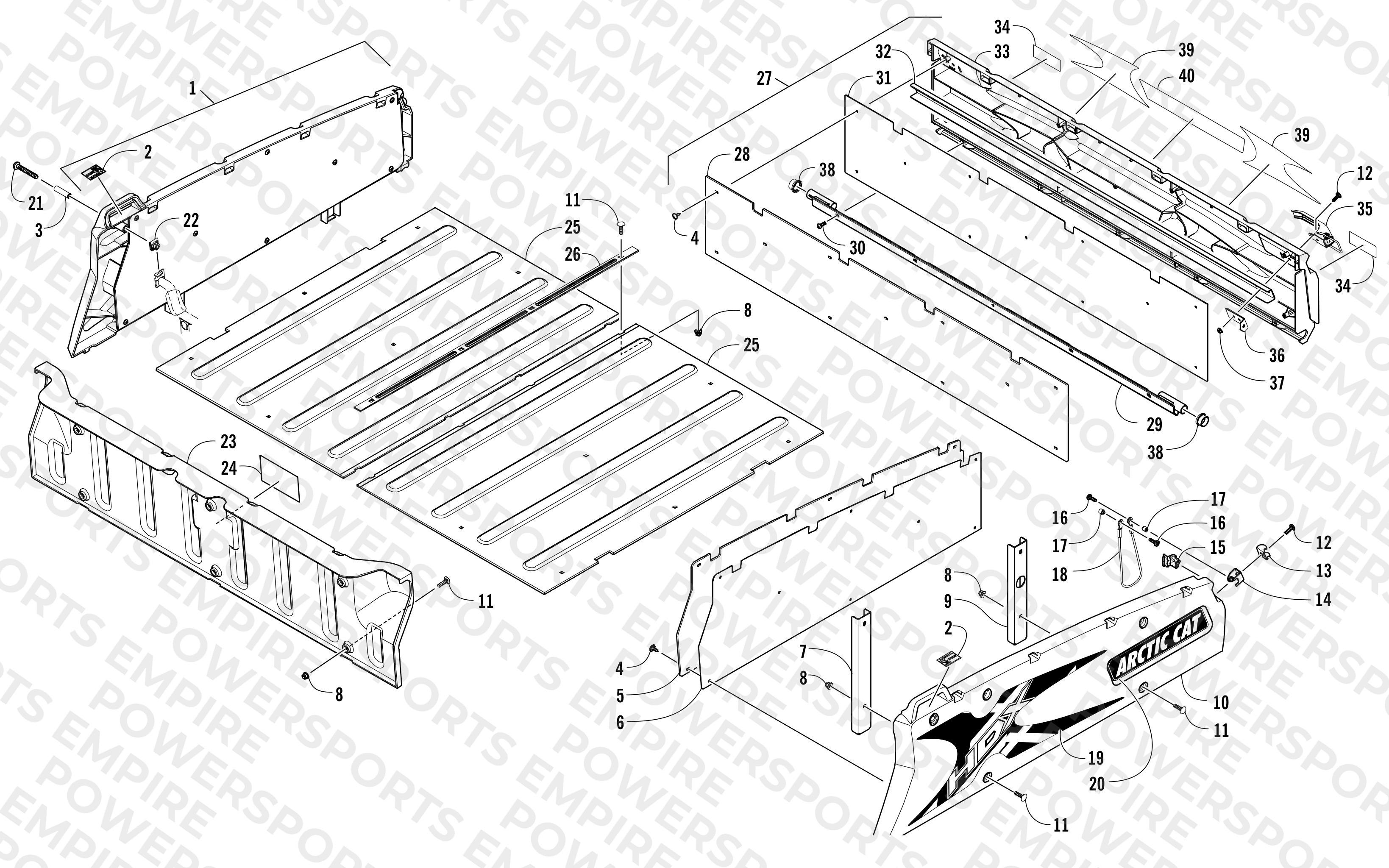 CARGO BOX AND TAILGATE ASSEMBLY