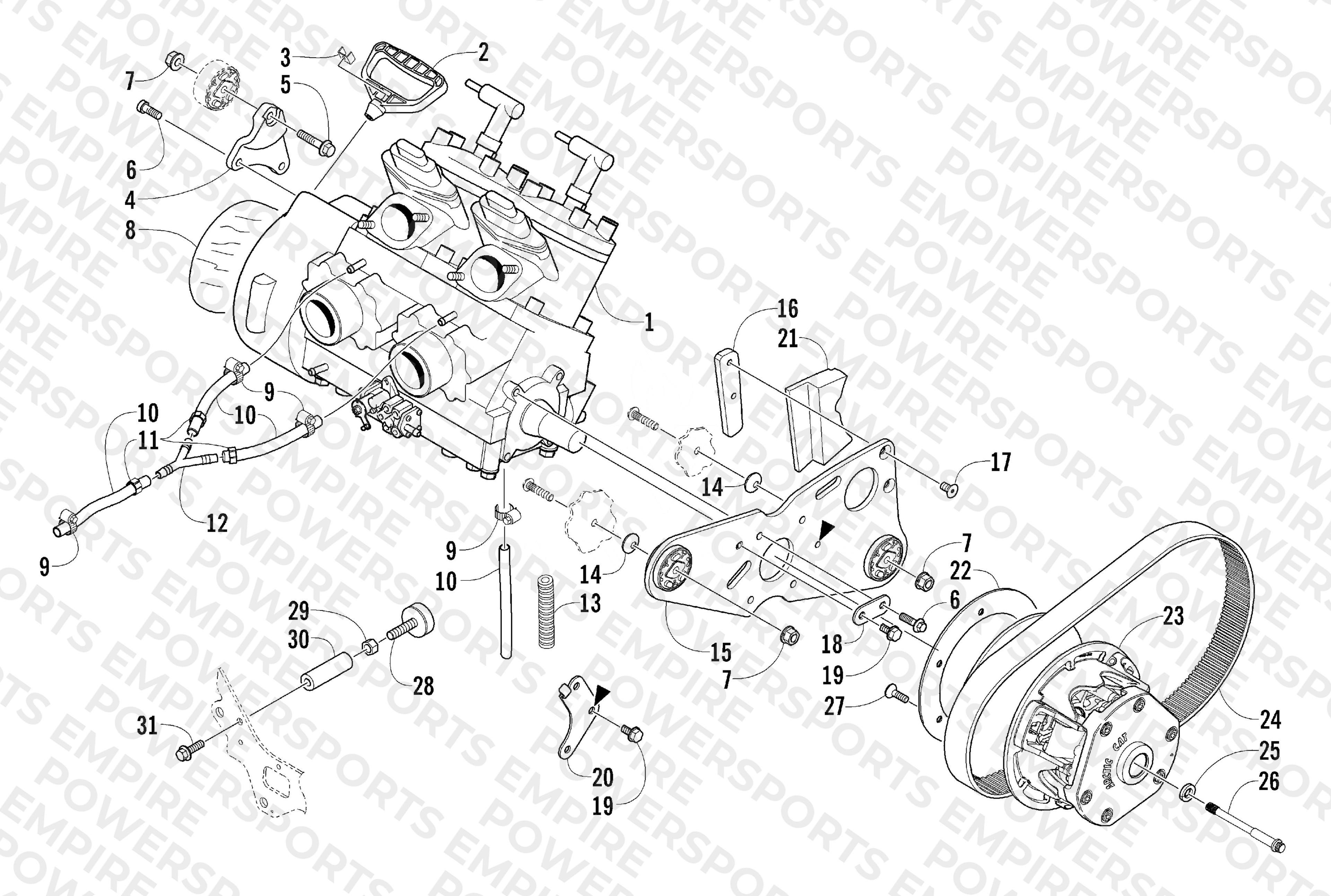 ENGINE AND RELATED PARTS