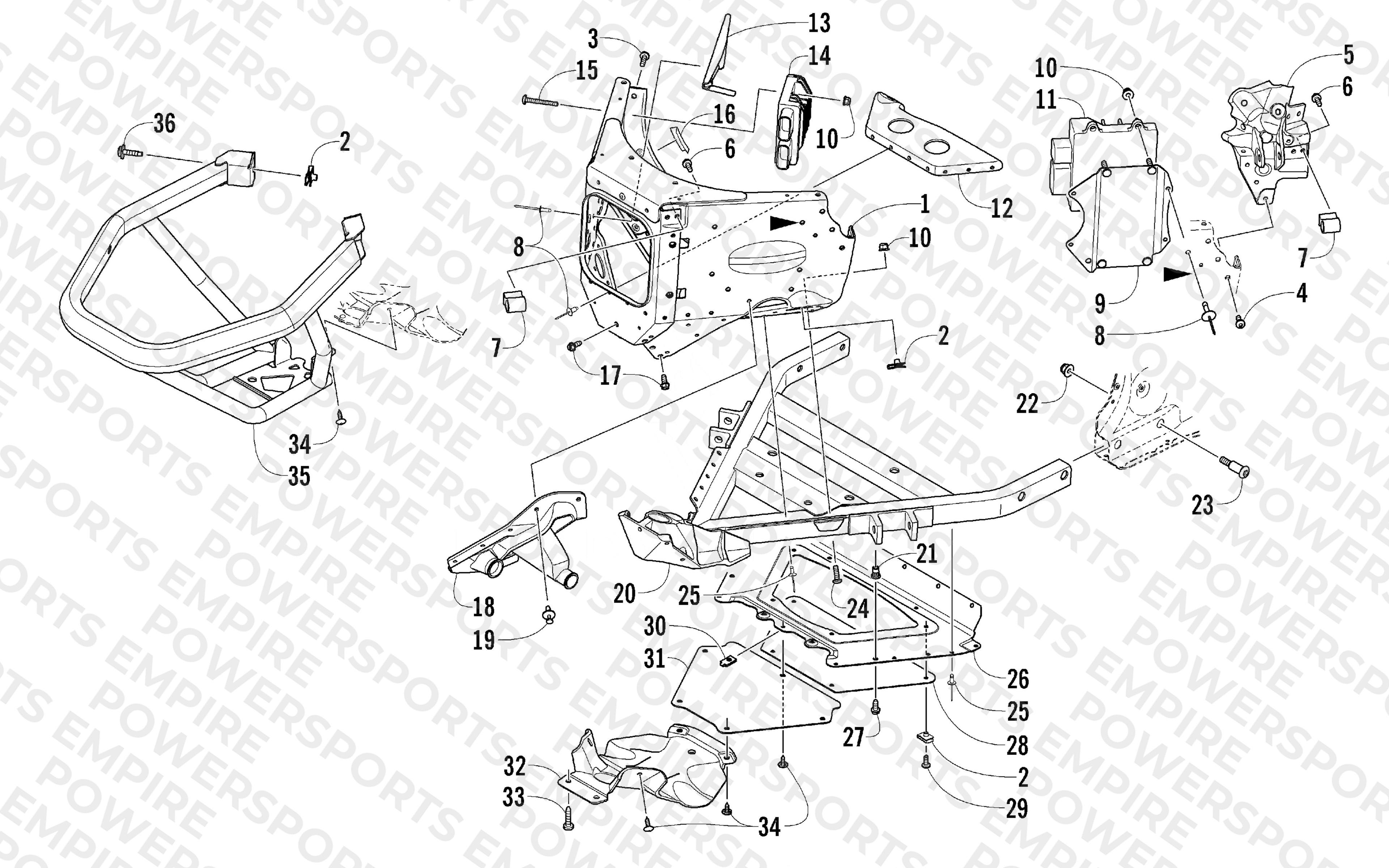 FRONT BUMPER AND FRAME ASSEMBLY
