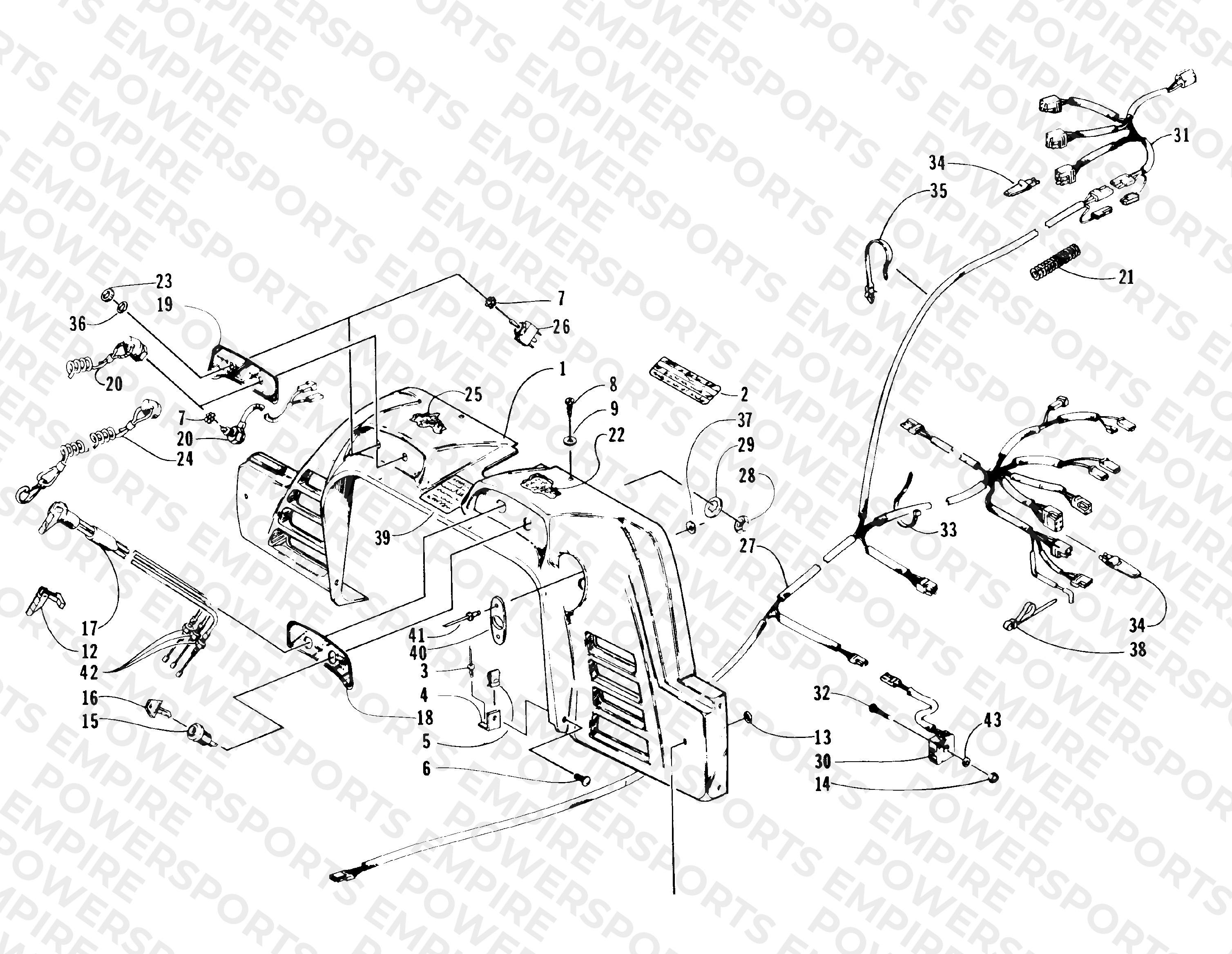 CONSOLE, SWITCHES, AND WIRING ASSEMBLIES