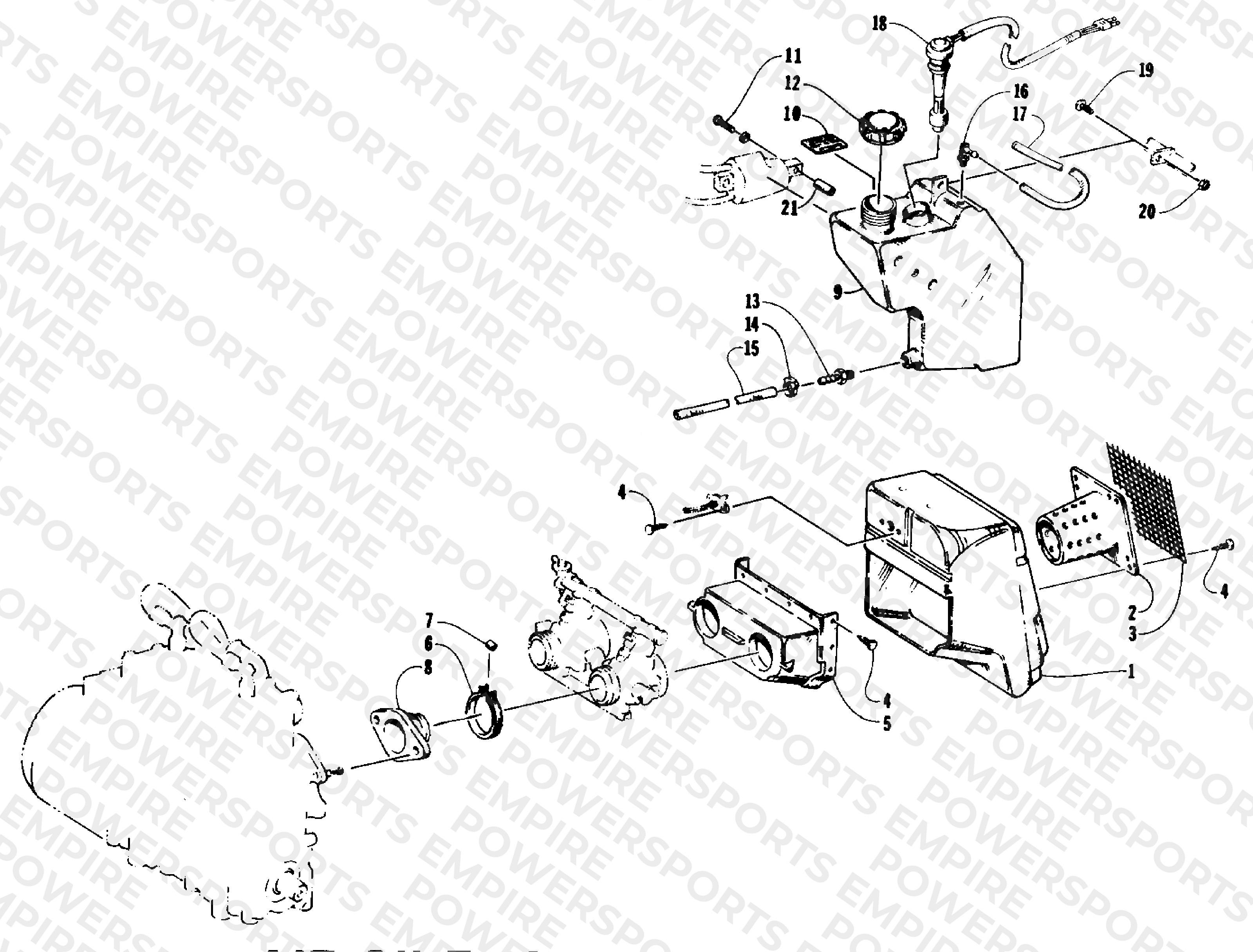 AIR SILENCER AND OIL TANK
