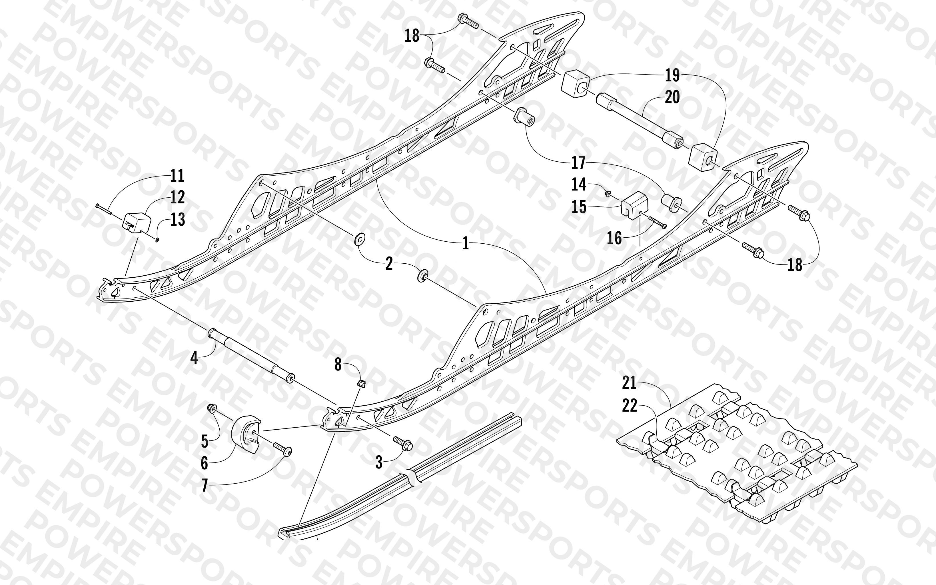 SLIDE RAIL AND TRACK ASSEMBLY