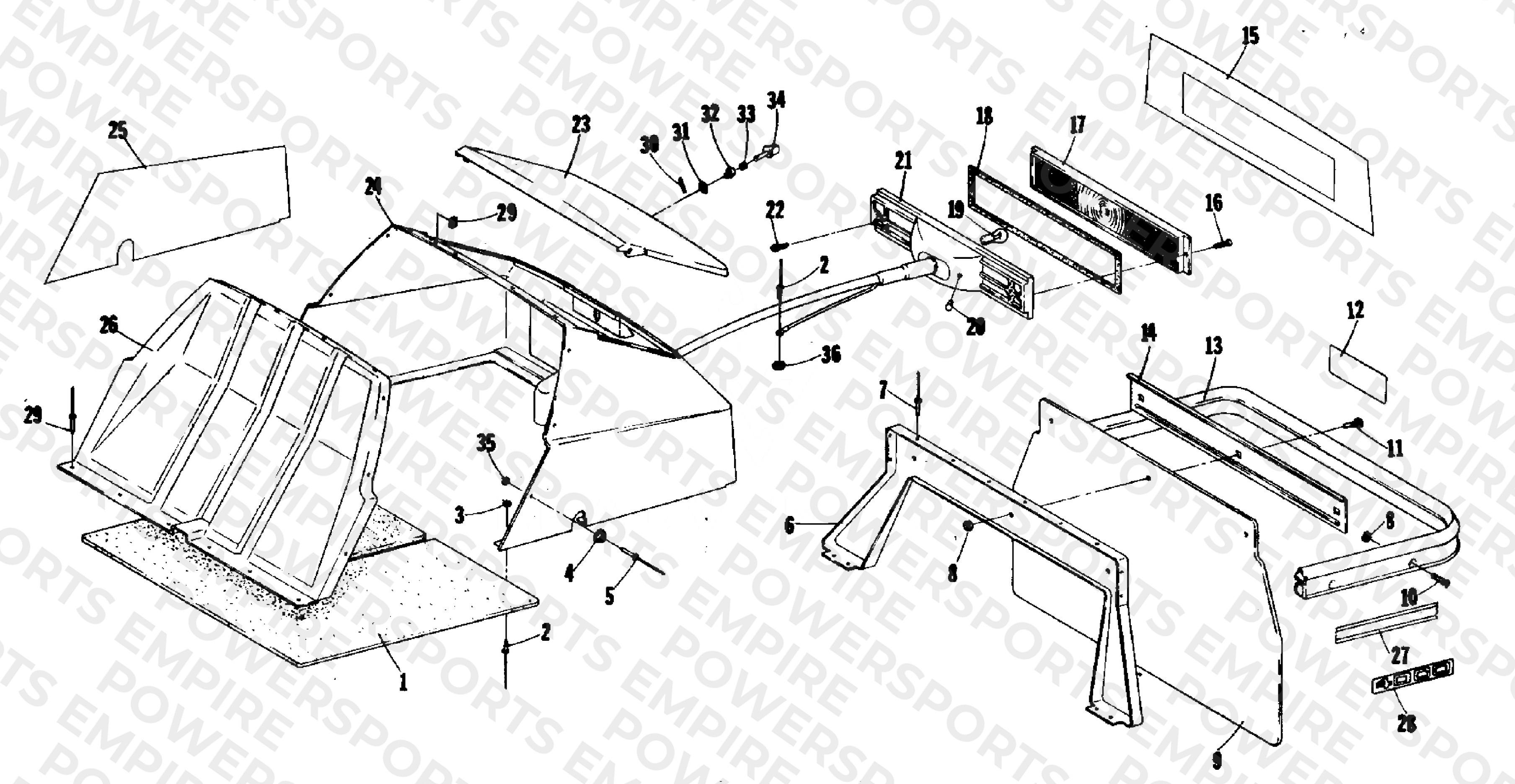 TAILLIGHT, TOOLBOX, REAR BUMPER