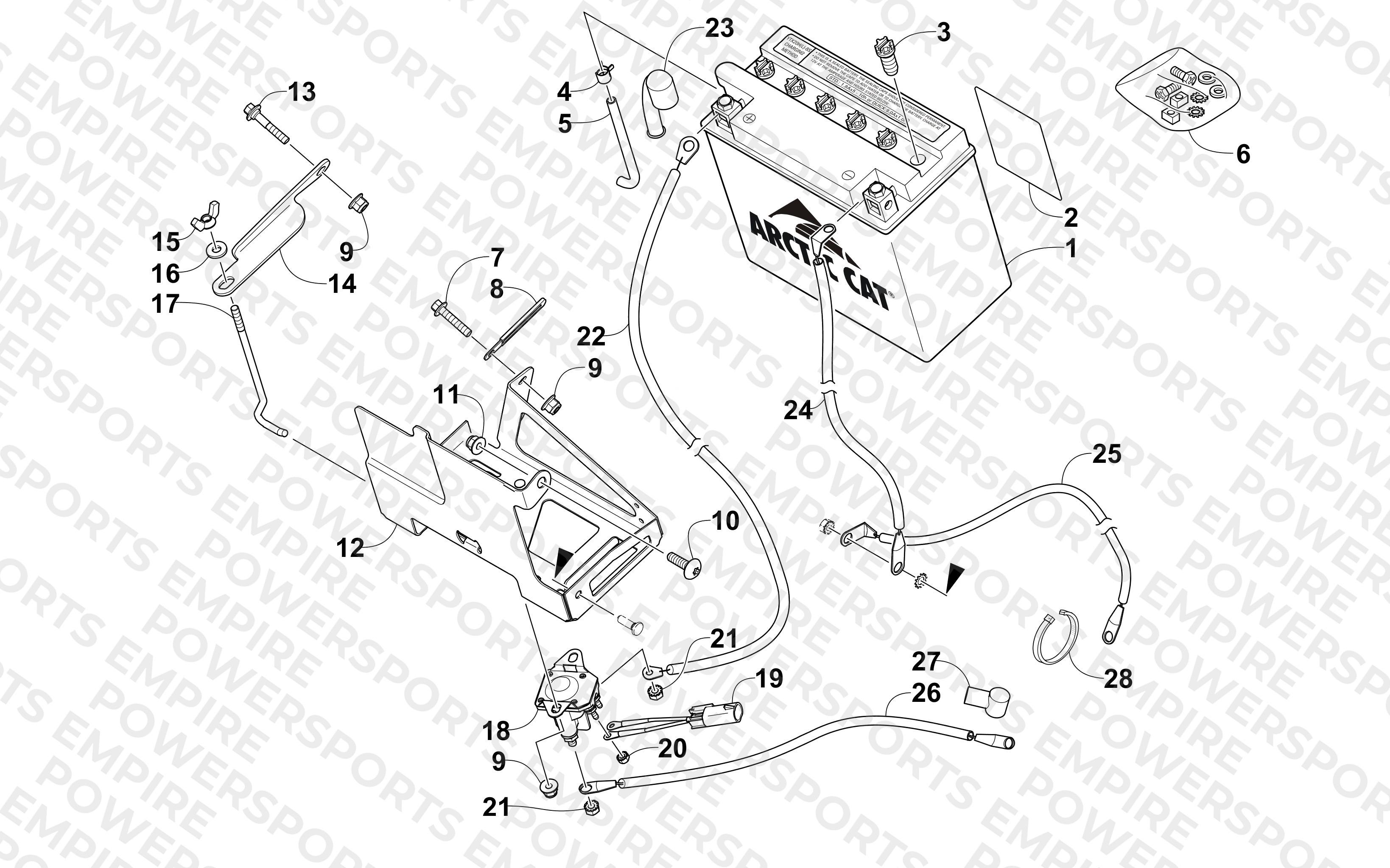 BATTERY AND TRAY ASSEMBLY