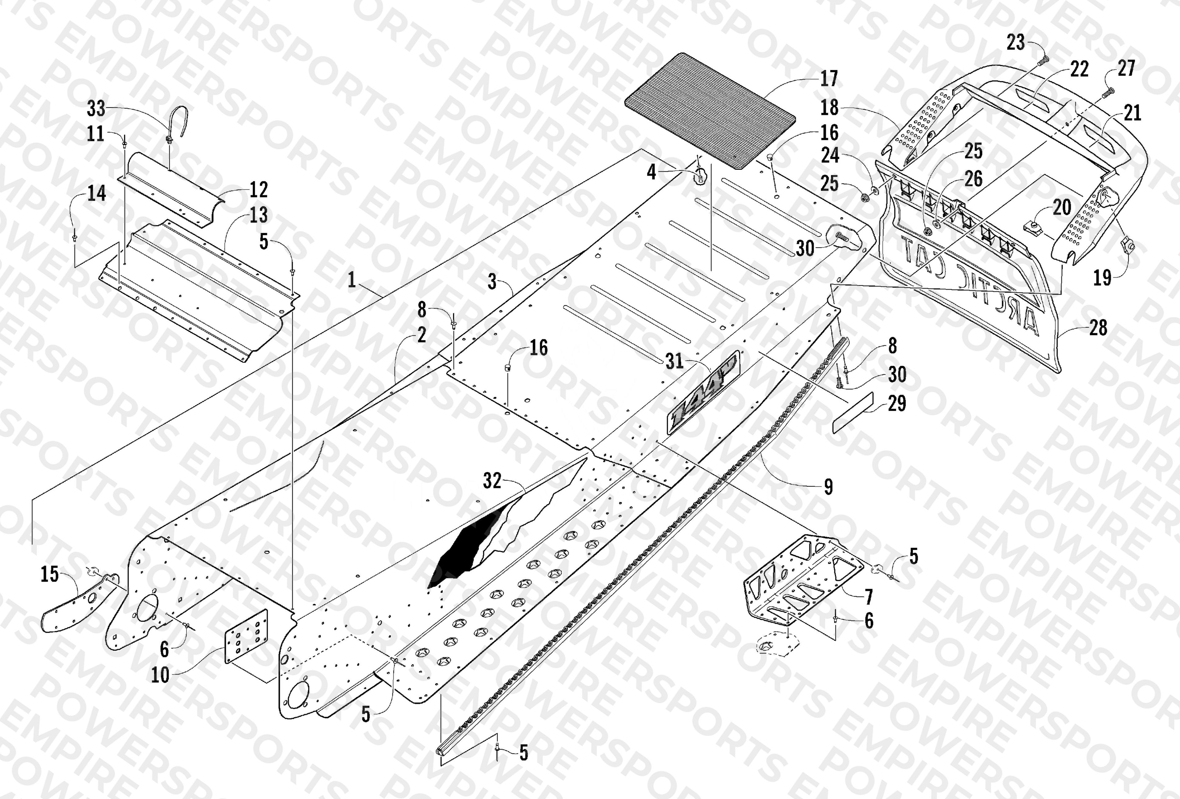 TUNNEL AND REAR BUMPER