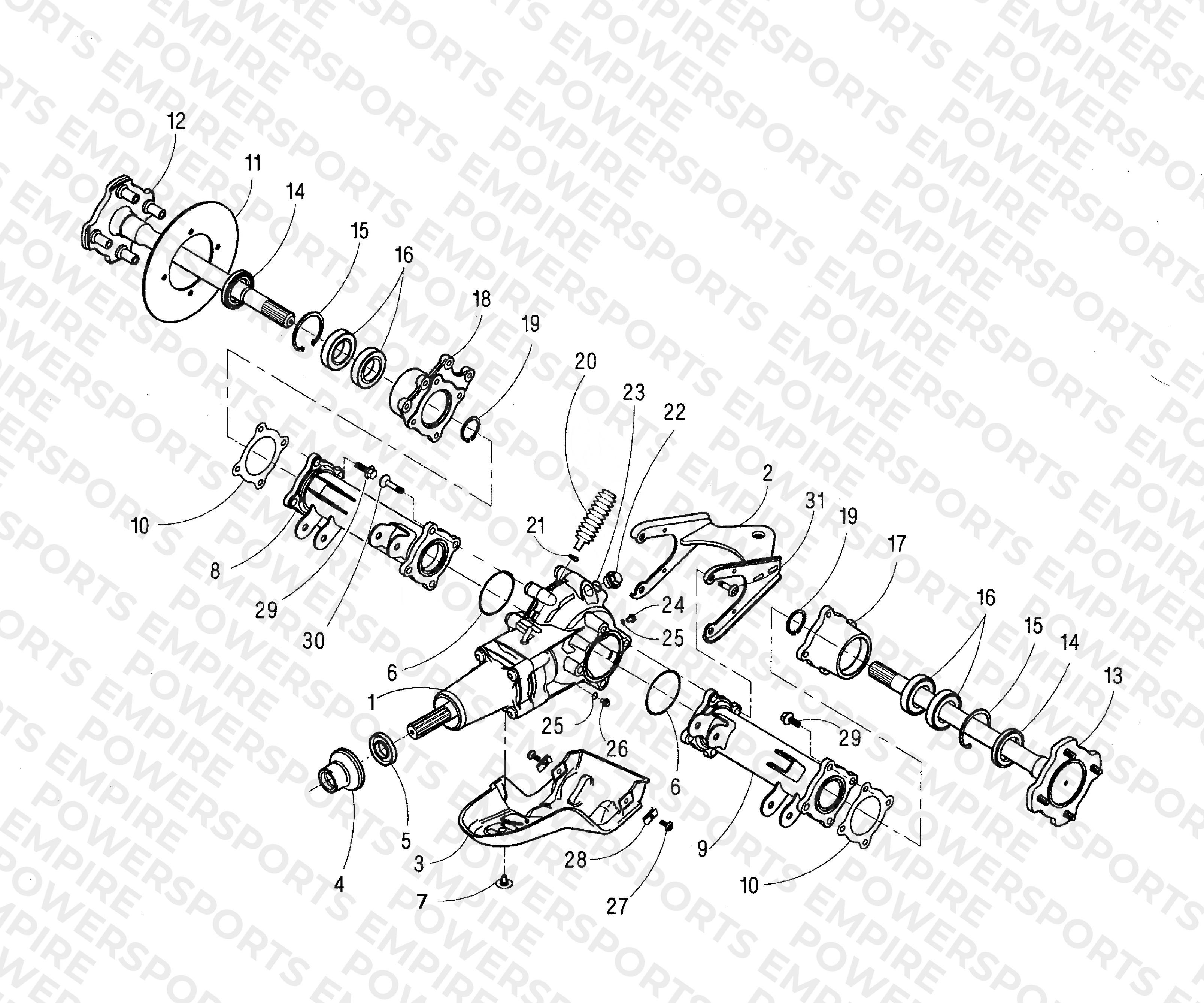 REAR AXLE ASSY (4X4) (VIN 4UF00AT86YT311796 & Up)