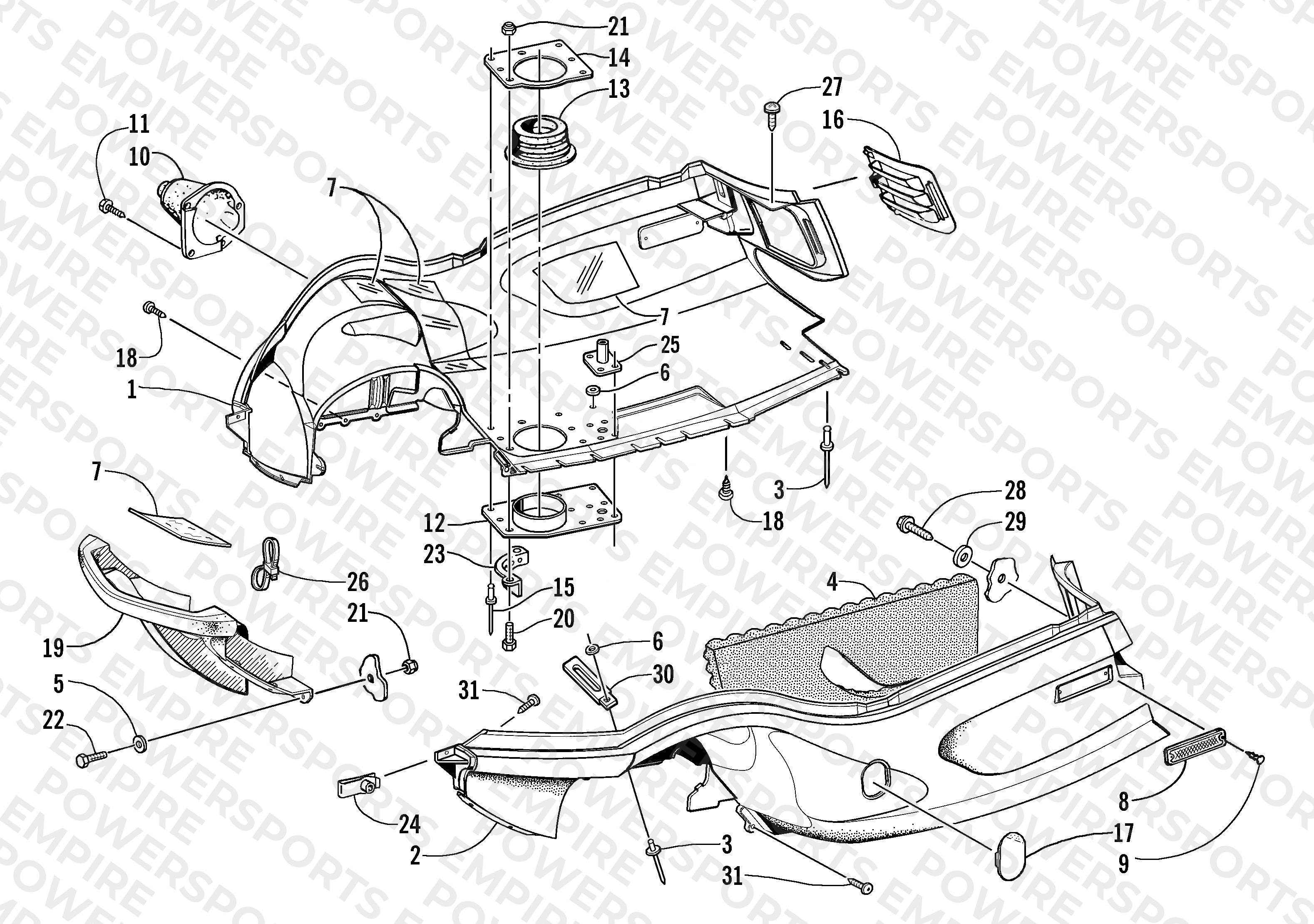 BELLY PAN AND FRONT BUMPER ASSEMBLY