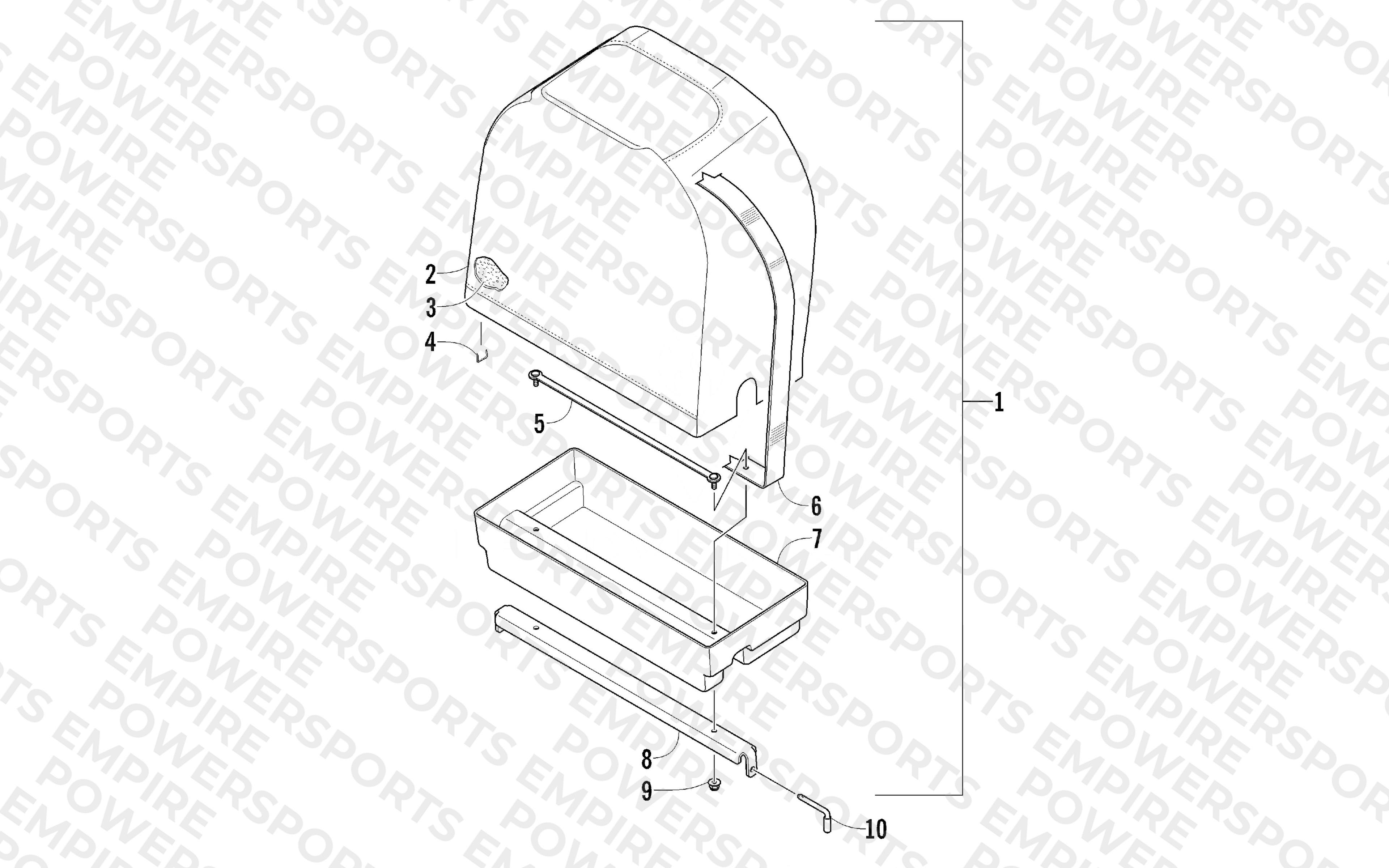 CENTER PASSENGER SEAT ASSEMBLY