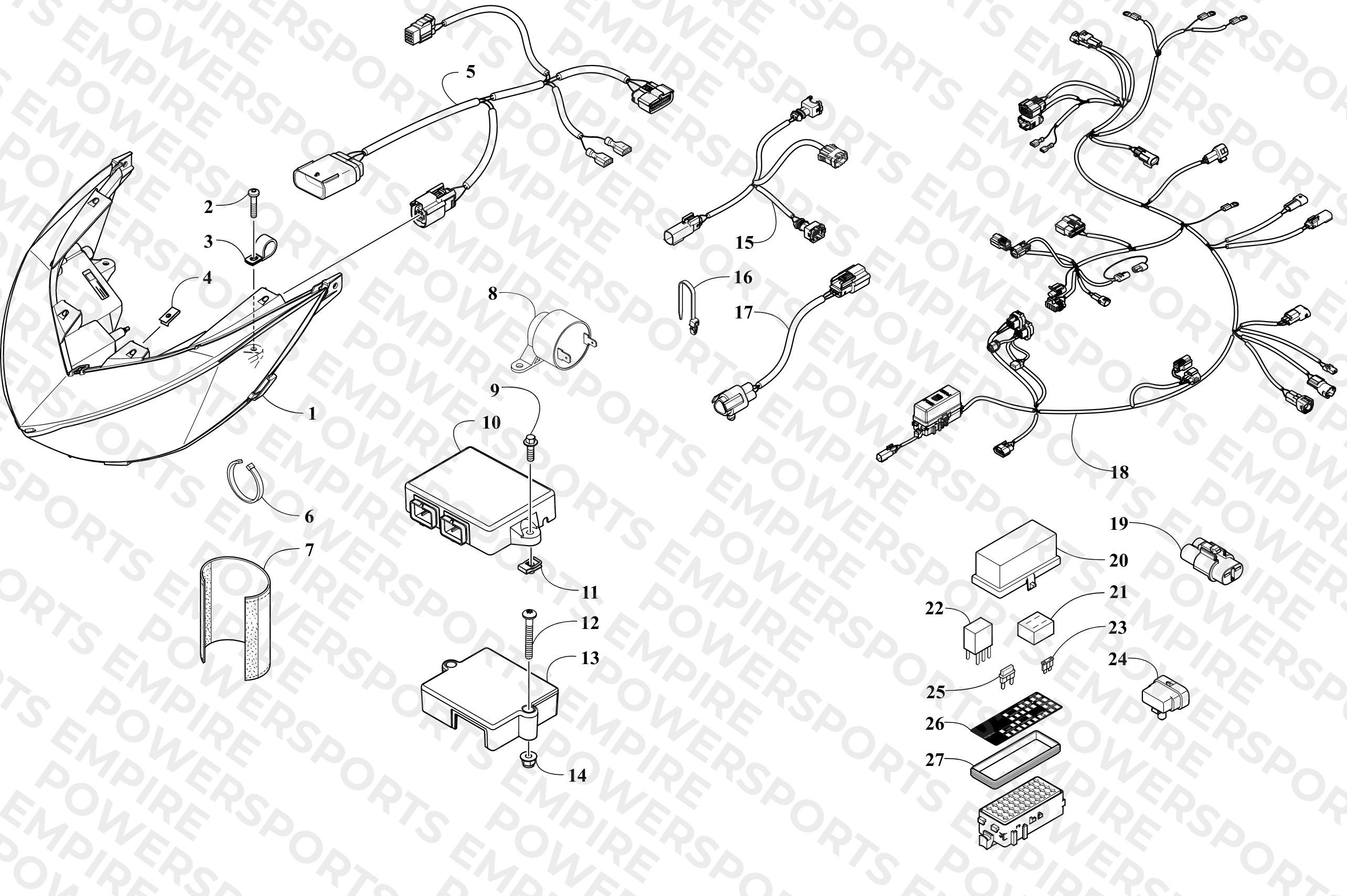 HEADLIGHT AND WIRING ASSEMBLIES