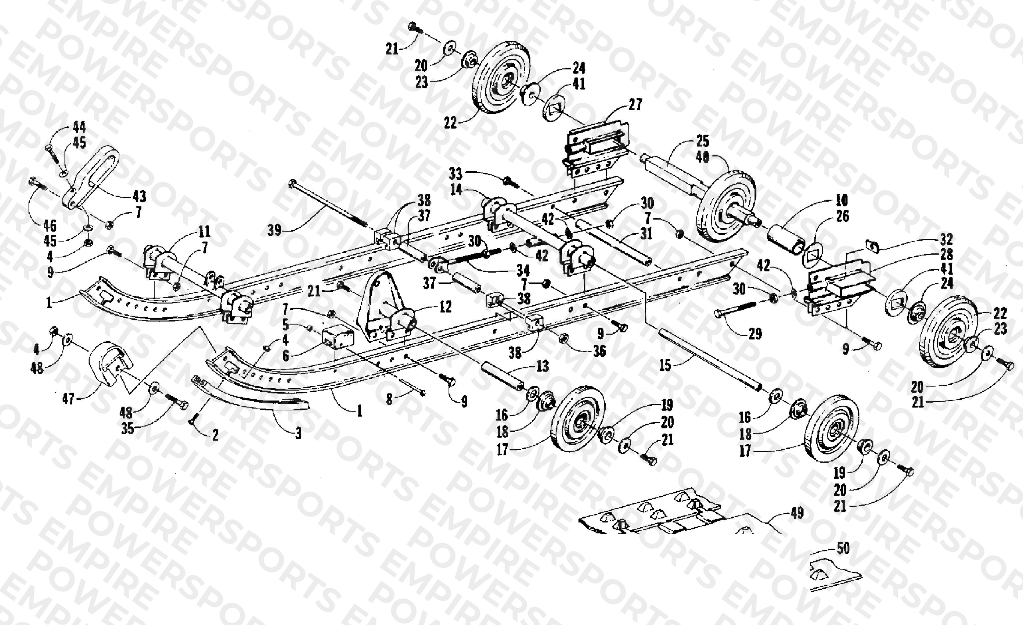 SLIDE RAIL AND TRACK ASSEMBLY