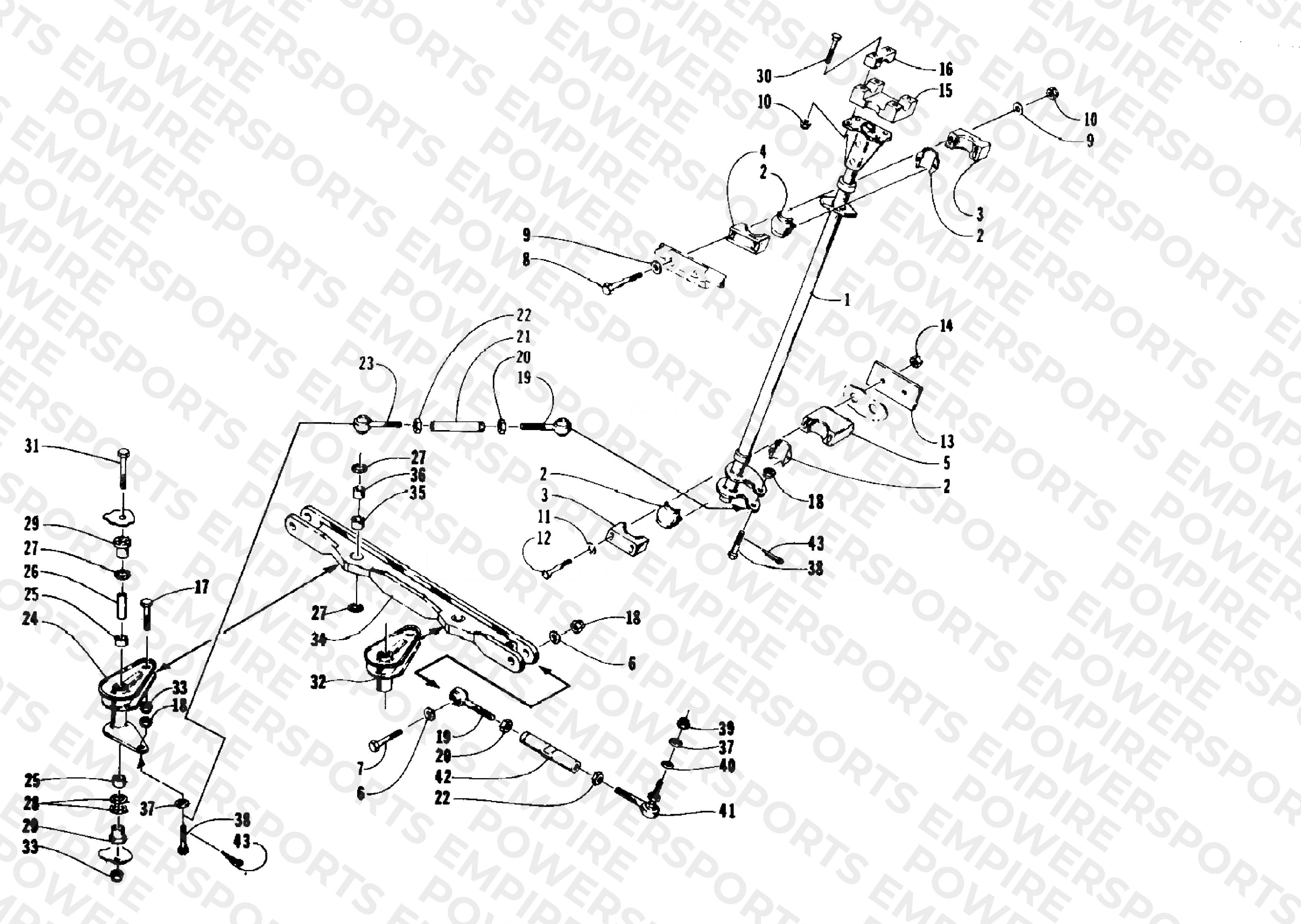 TIE ROD/STEERING POST ASSEMBLY