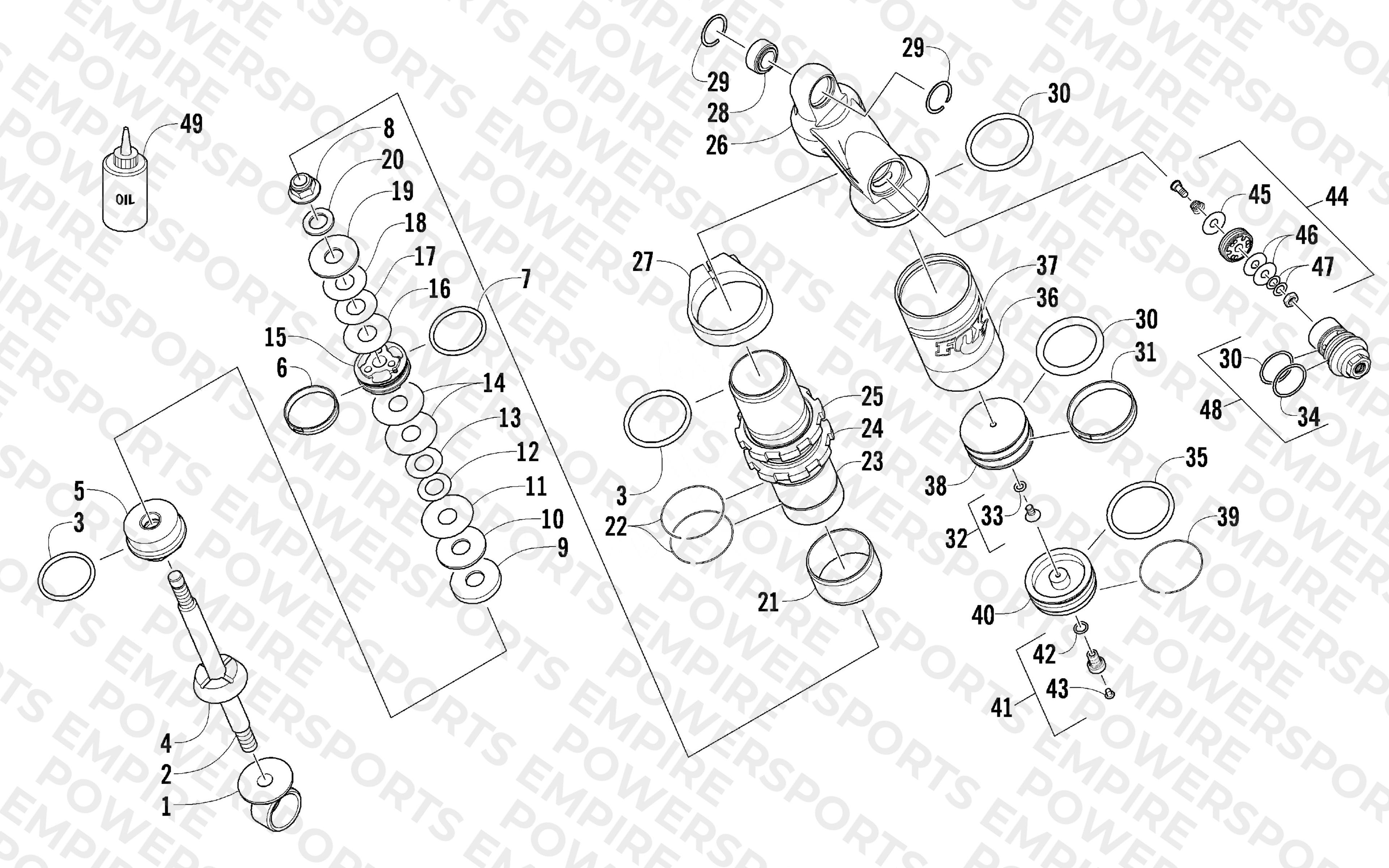REAR SUSPENSION FRONT ARM SHOCK ABSORBER