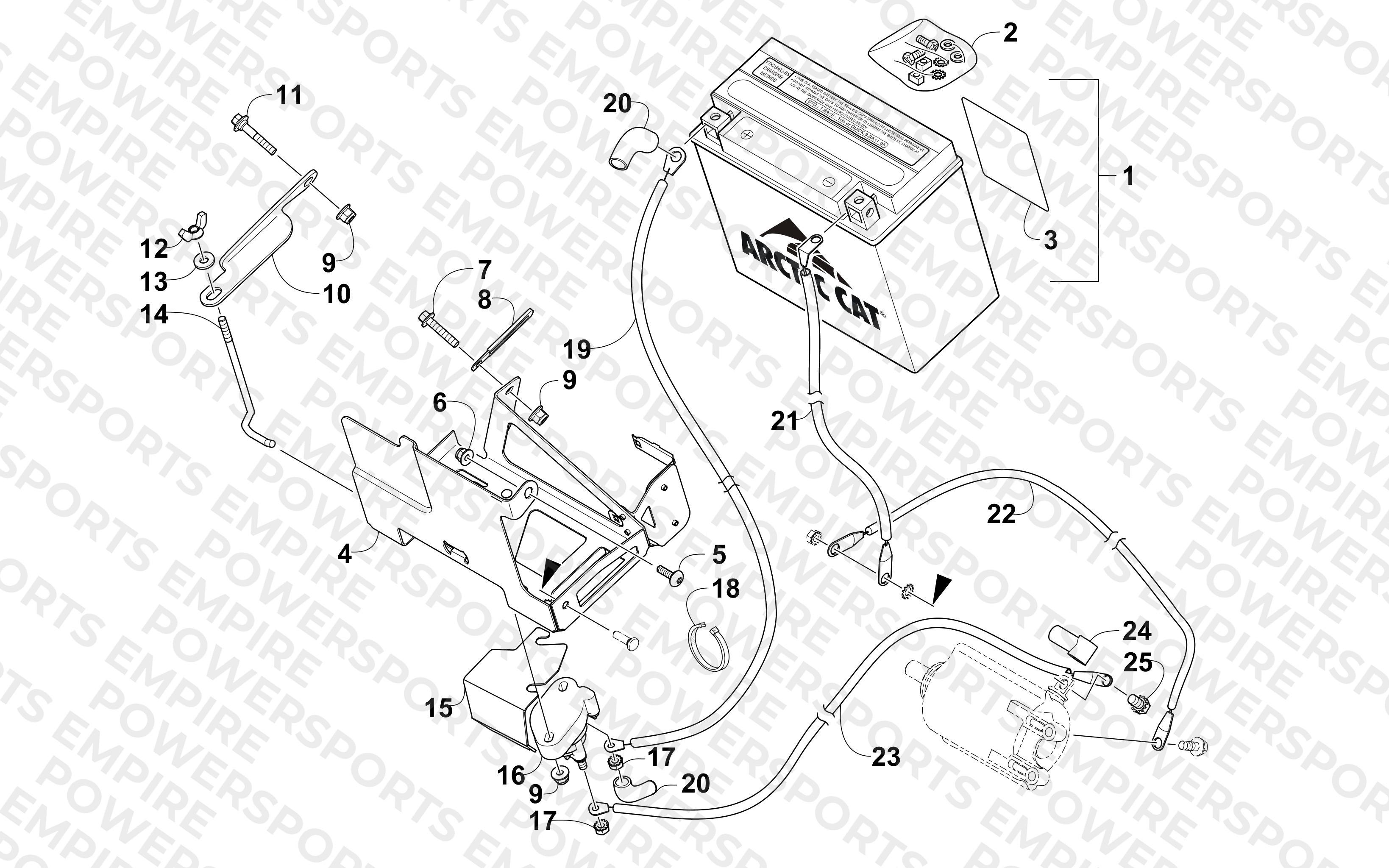 BATTERY AND TRAY ASSEMBLY
