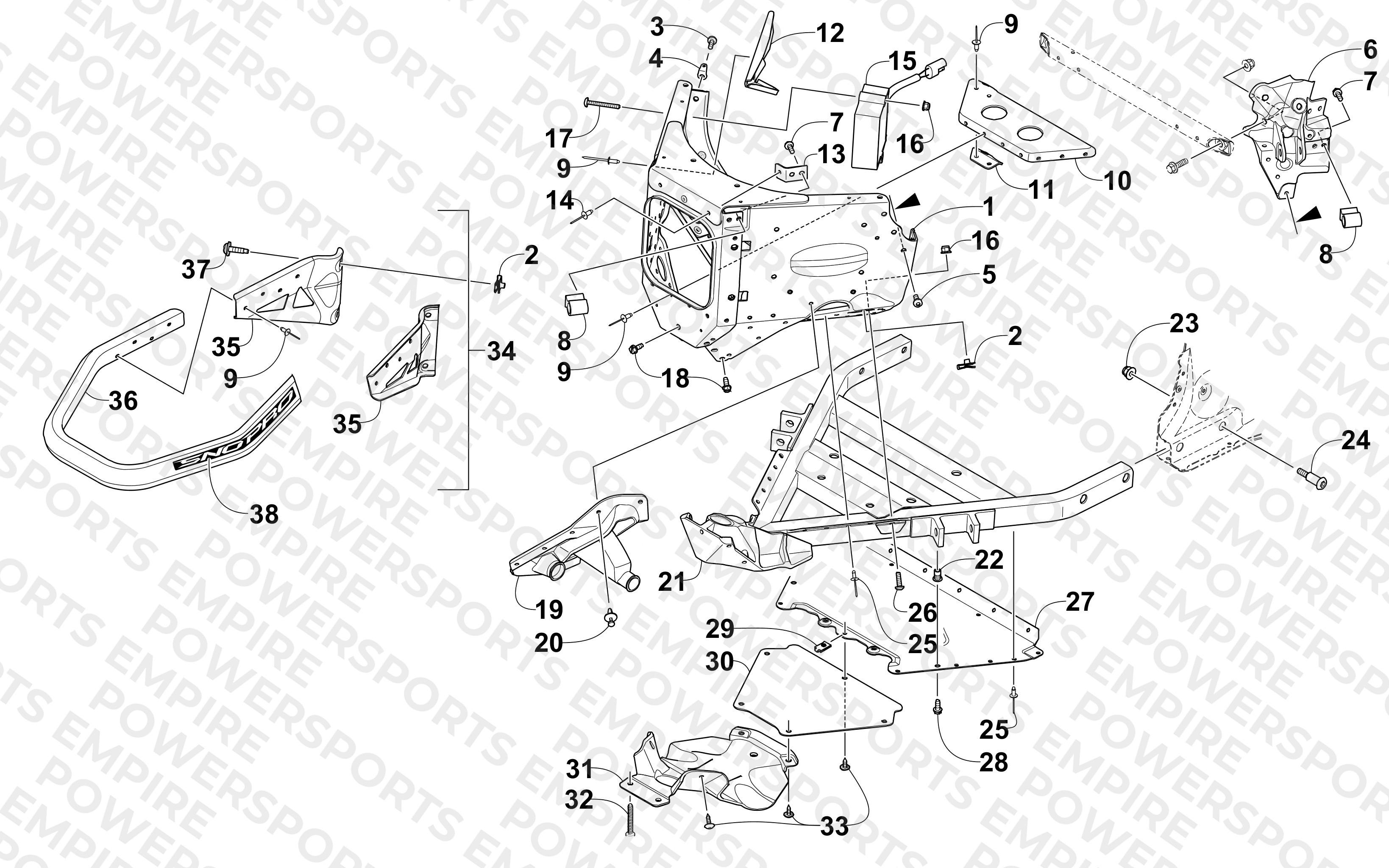 FRONT BUMPER AND FRAME ASSEMBLY