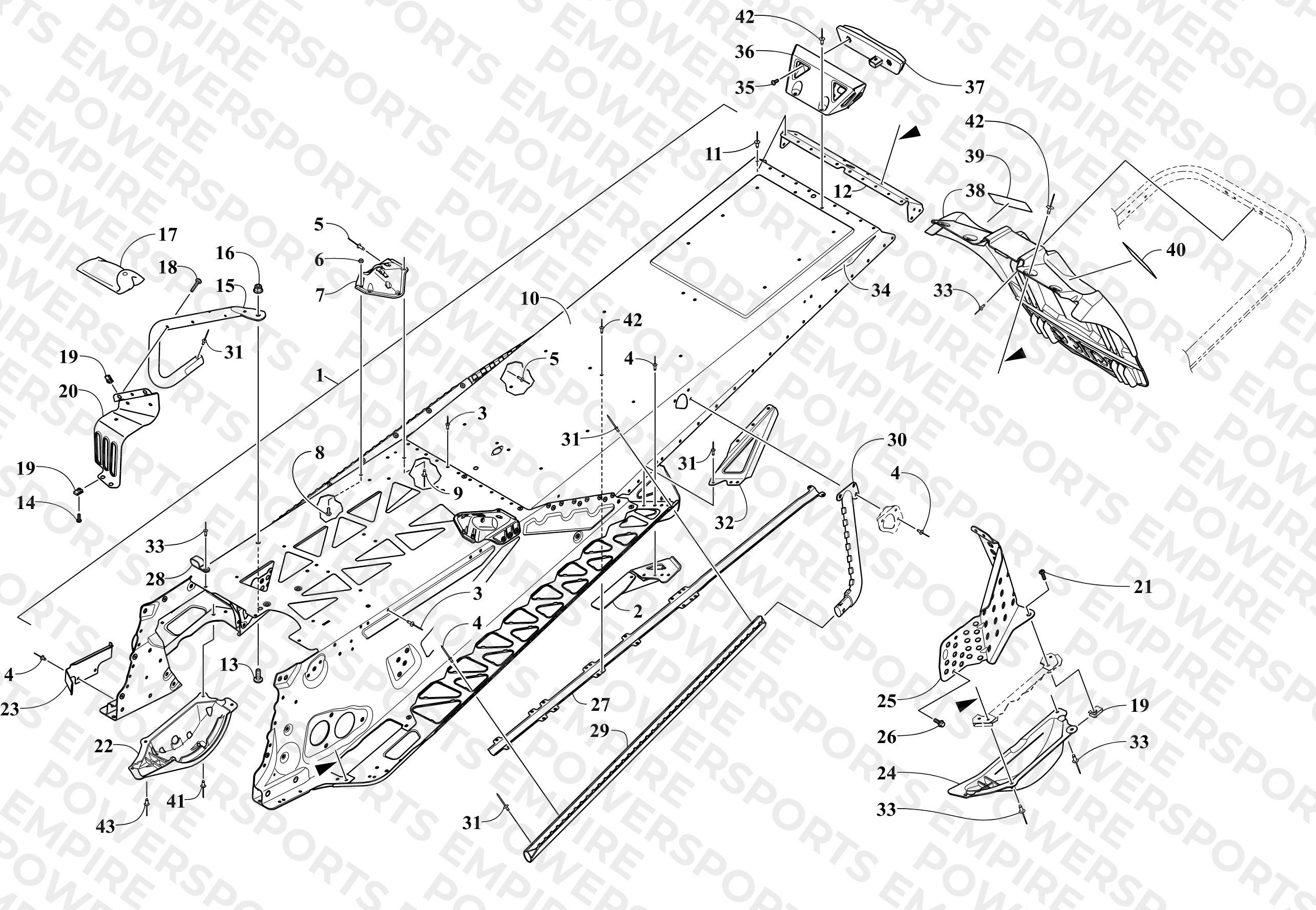 TUNNEL AND SNOWFLAP ASSEMBLY