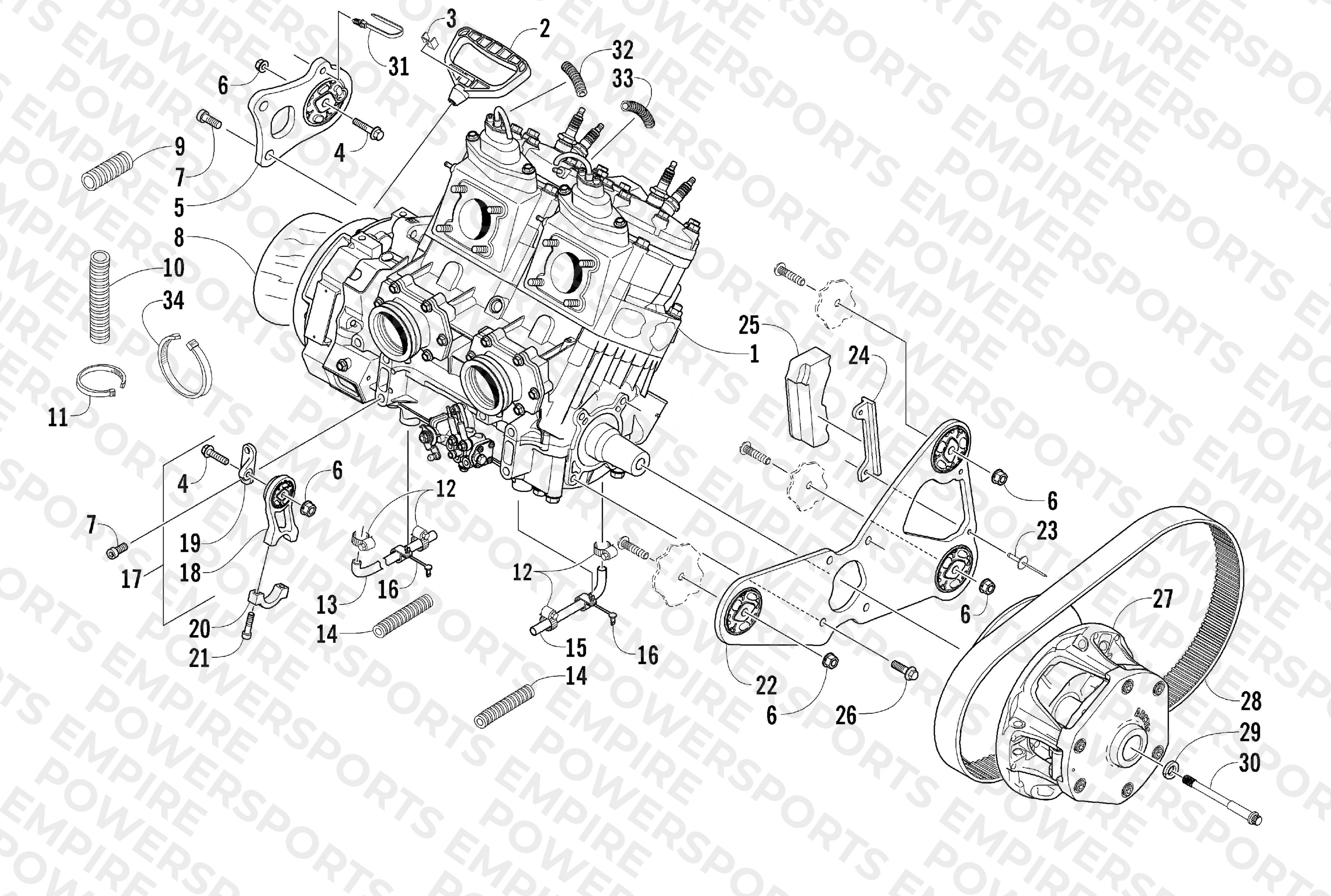 ENGINE AND RELATED PARTS