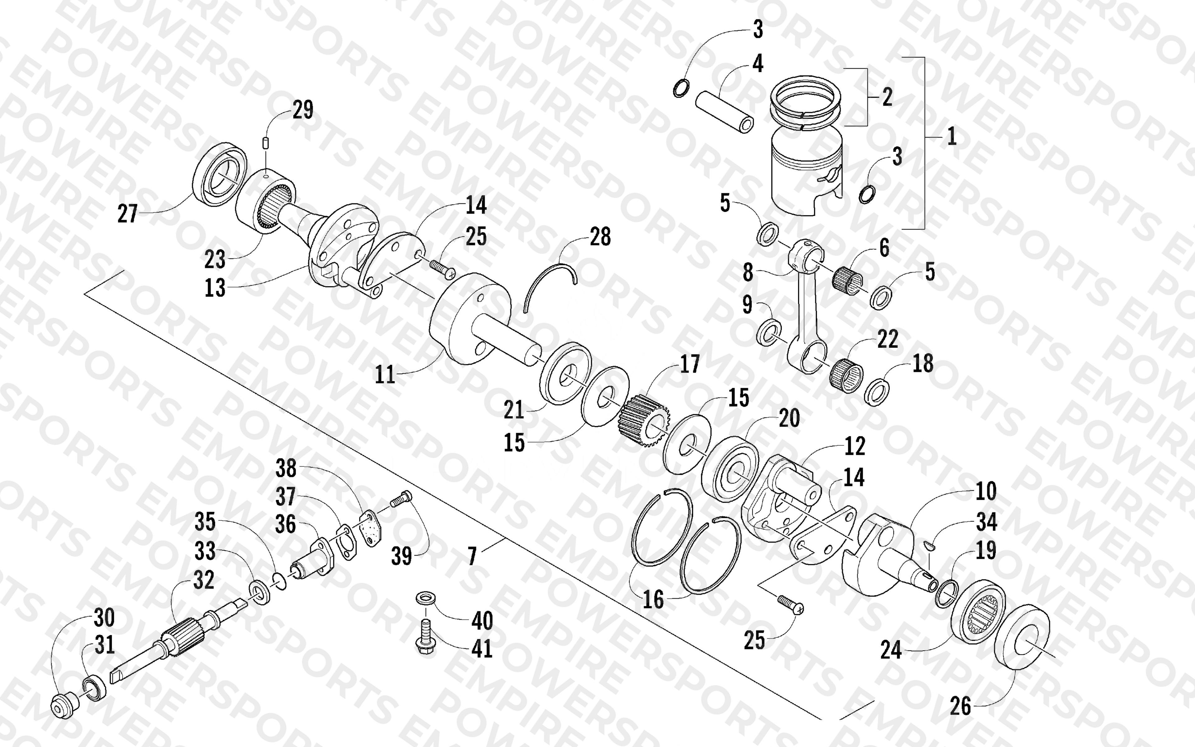 PISTON AND CRANKSHAFT
