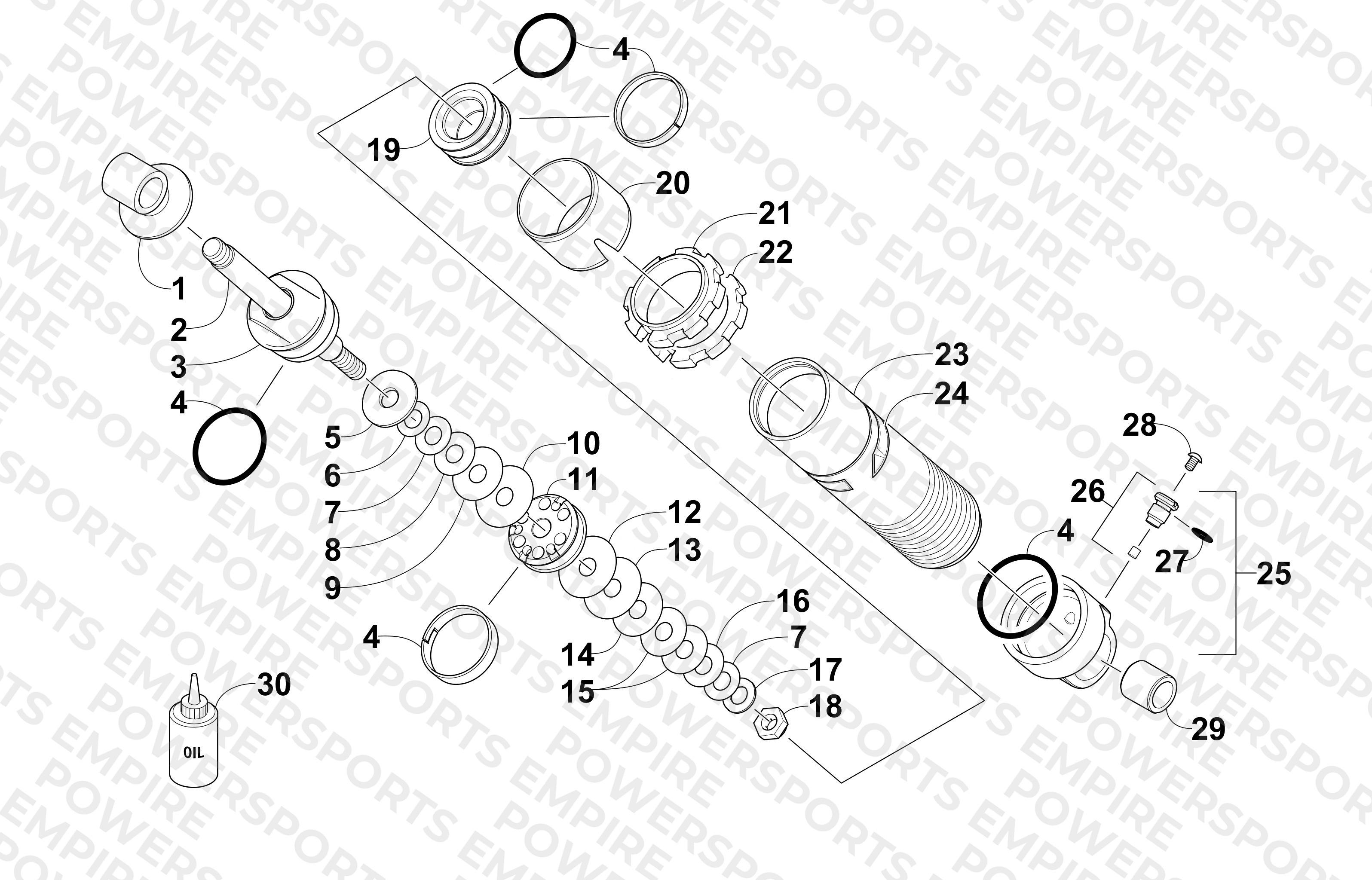 REAR SUSPENSION FRONT ARM SHOCK ABSORBER