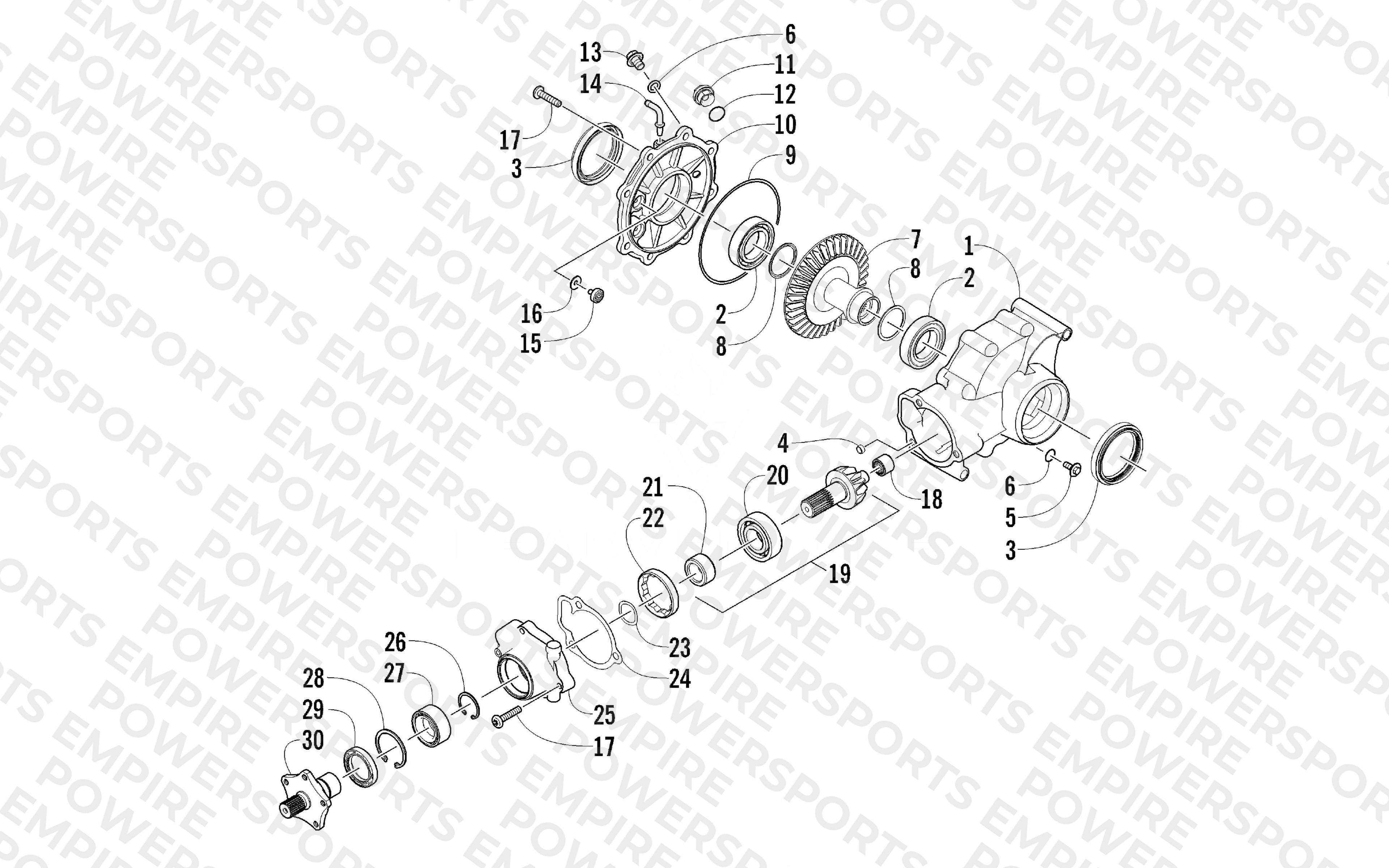 REAR DRIVE GEARCASE ASSEMBLY