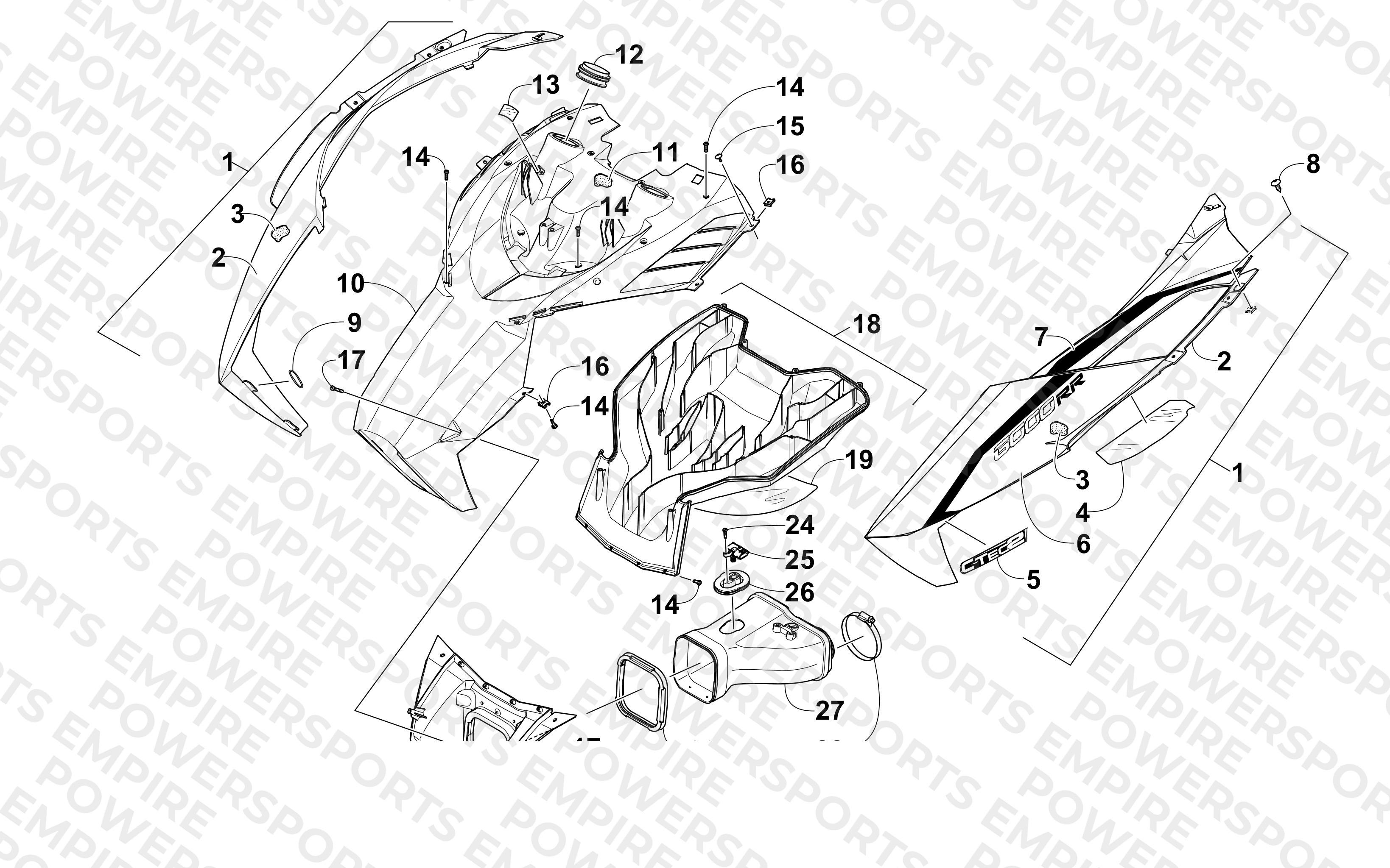HOOD AND AIR INTAKE ASSEMBLY