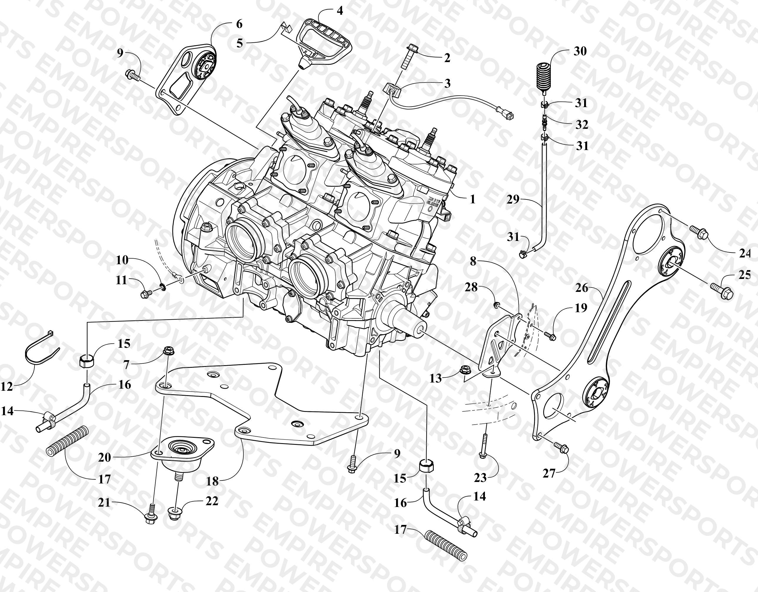 ENGINE AND RELATED PARTS