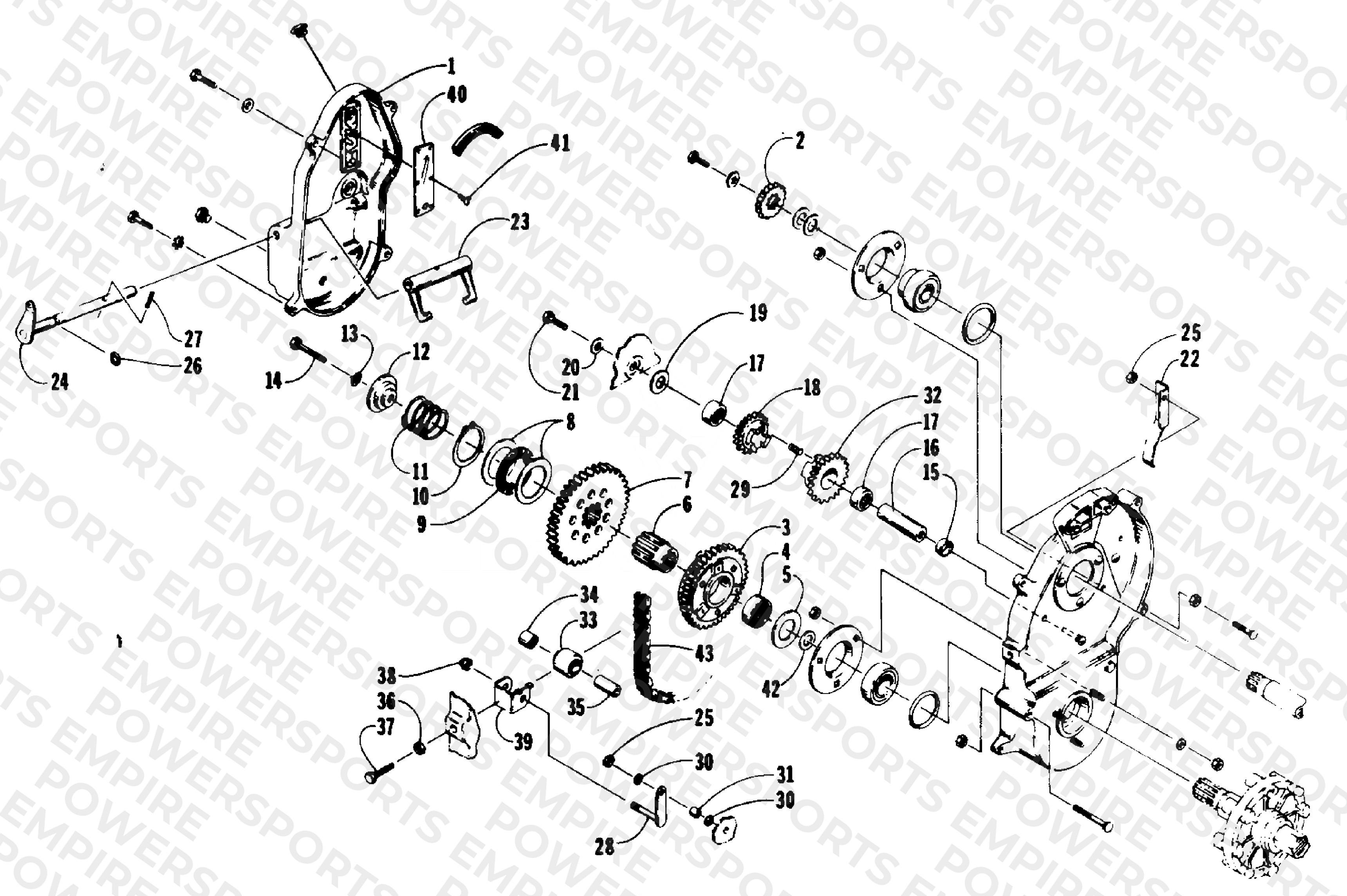 DRIVE/REVERSE DROPCASE ASSEMBLY