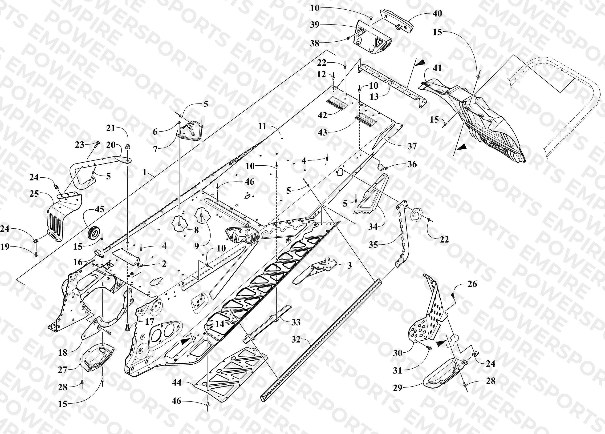 TUNNEL AND SNOWFLAP ASSEMBLY