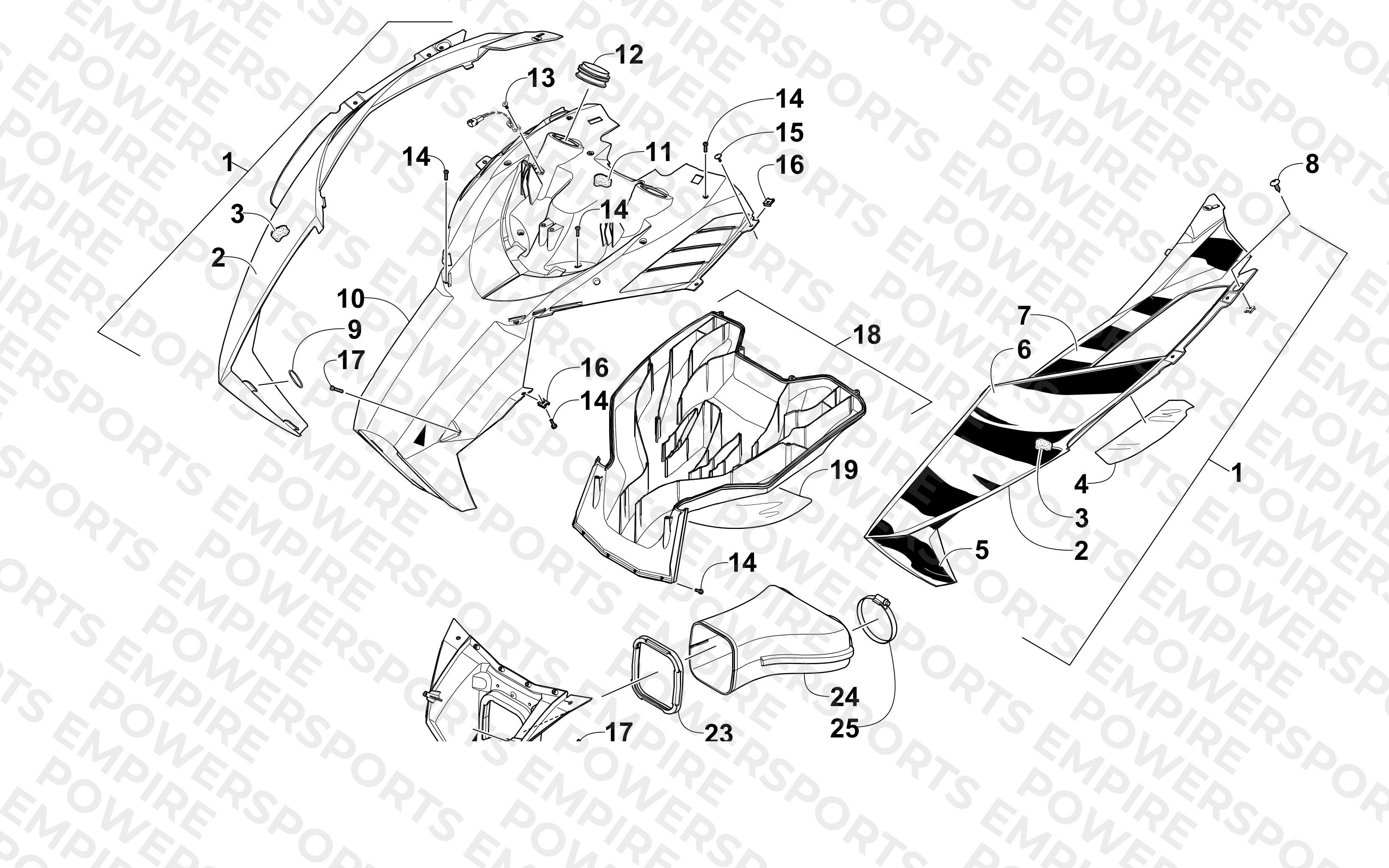 HOOD AND AIR INTAKE ASSEMBLY