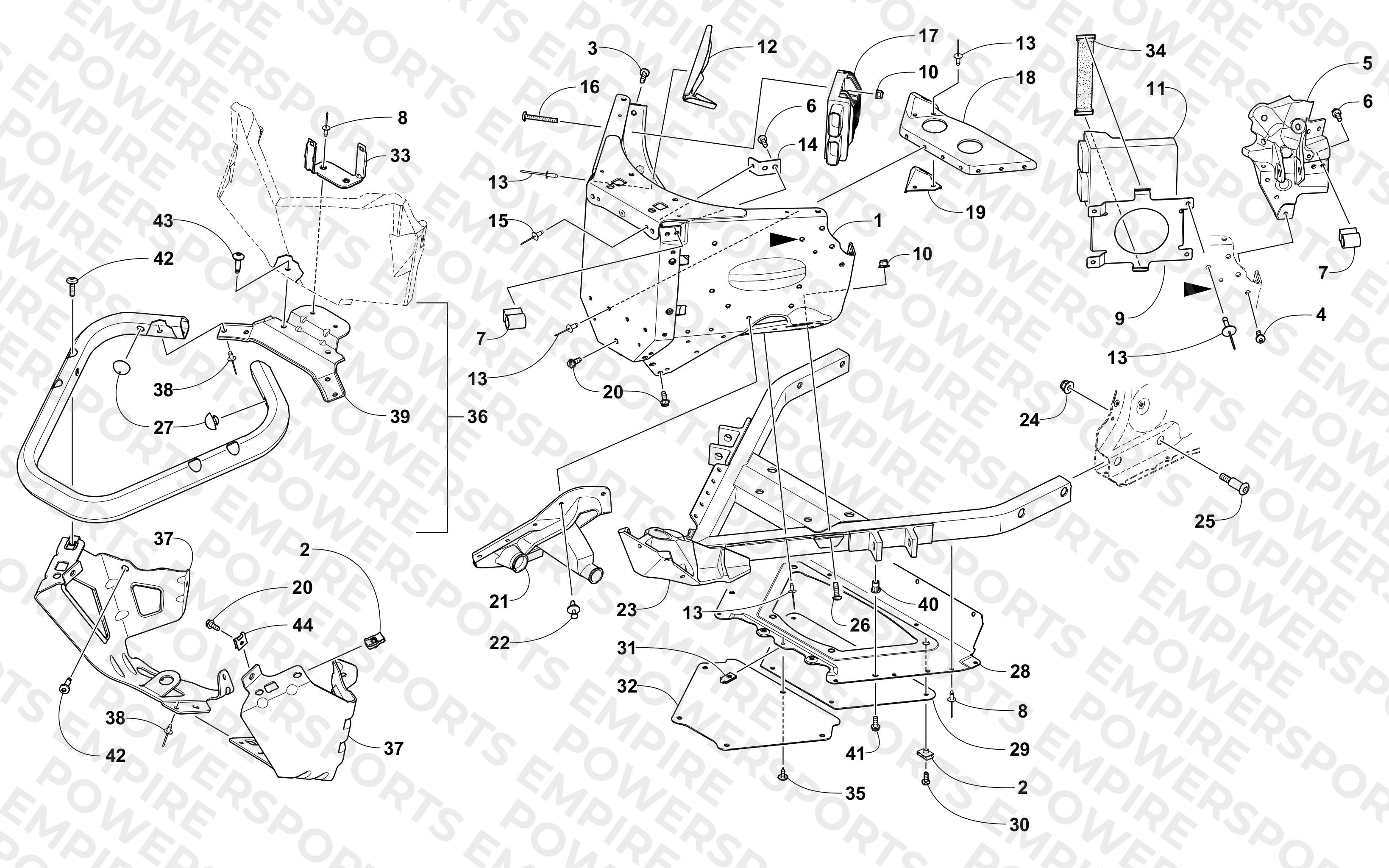 FRONT BUMPER AND FRAME ASSEMBLY