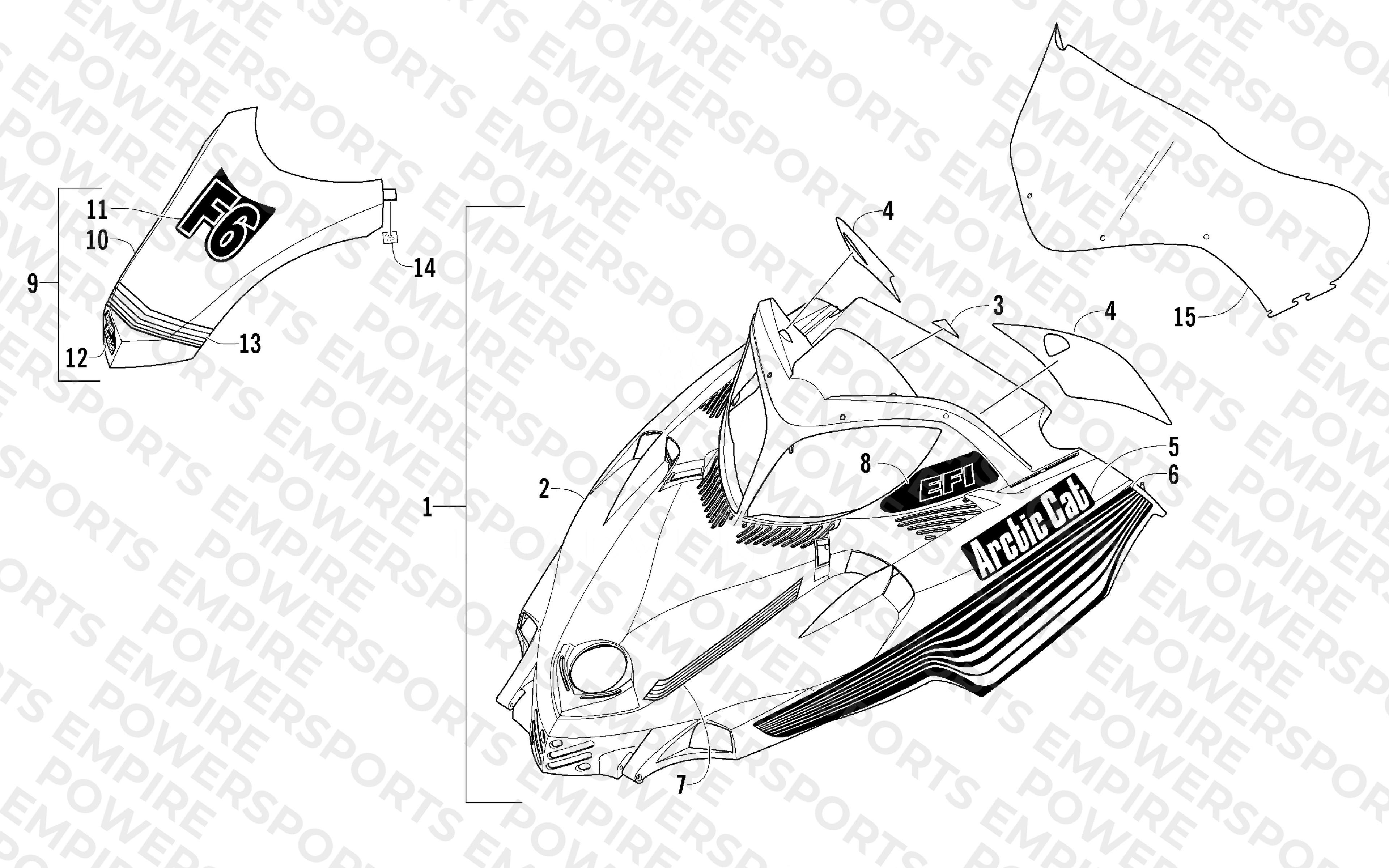 HOOD AND WINDSHIELD ASSEMBLY