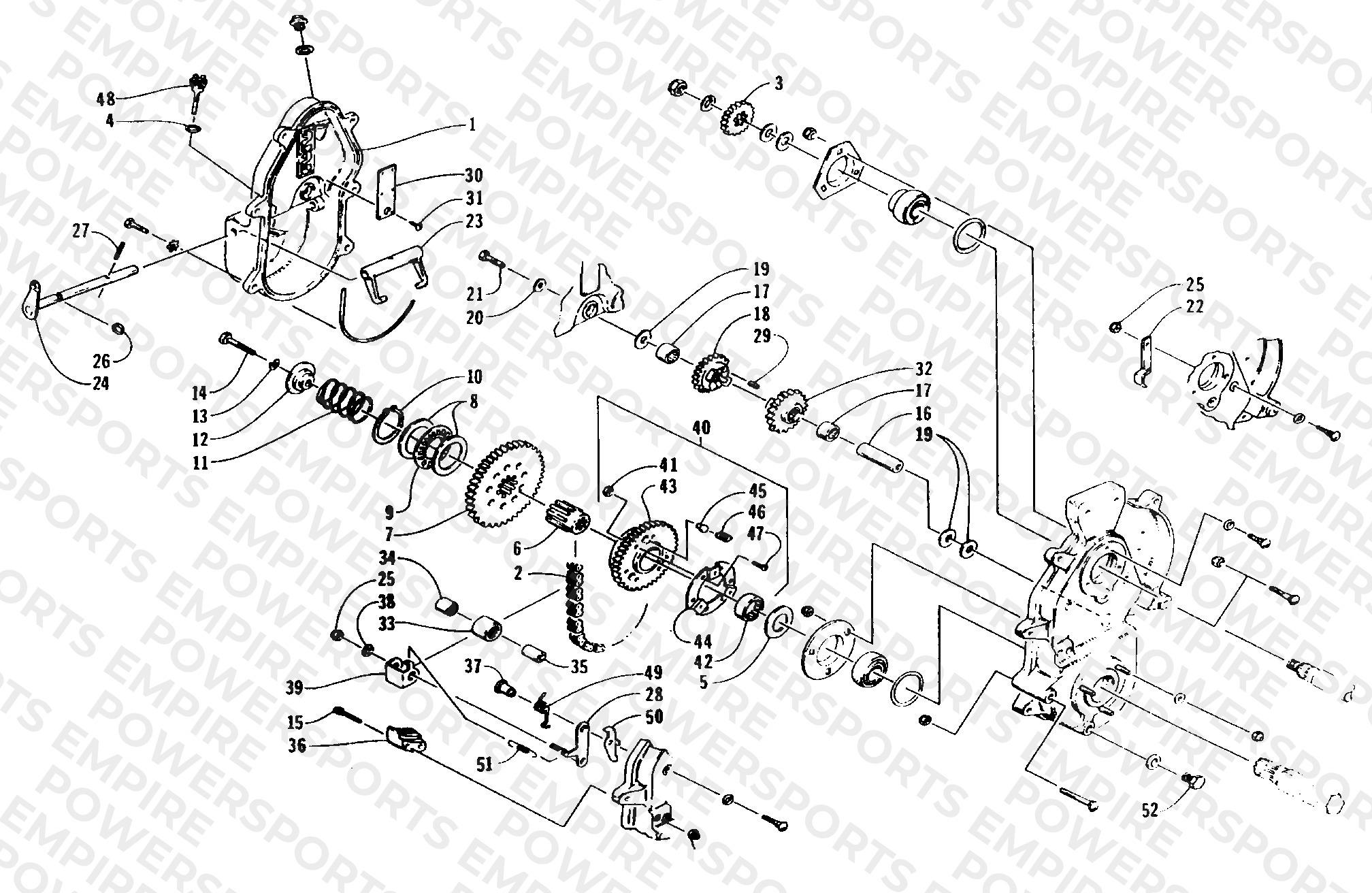 DRIVE/REVERSE DROPCASE ASSEMBLY