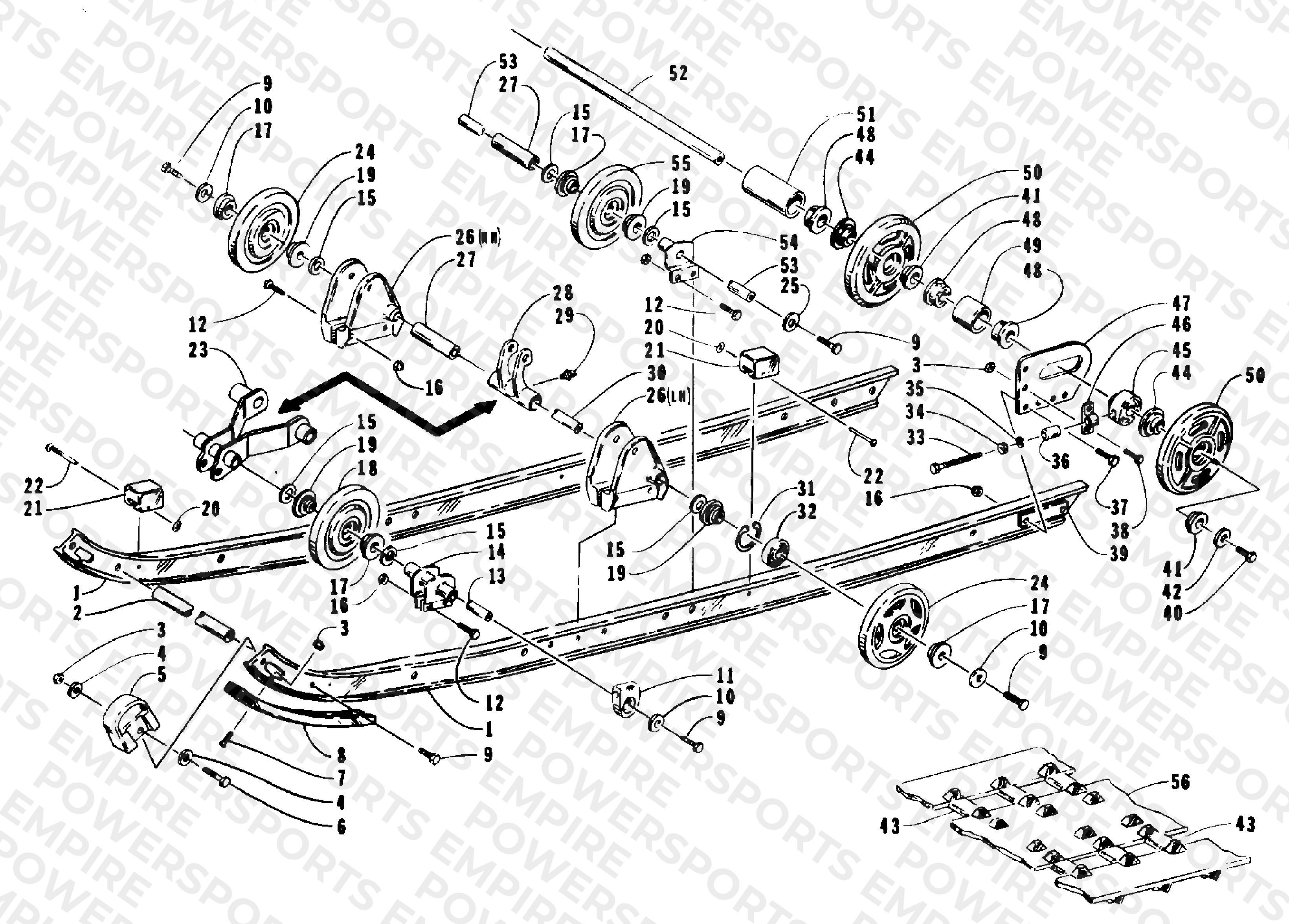 SLIDE RAIL AND TRACK ASSEMBLY