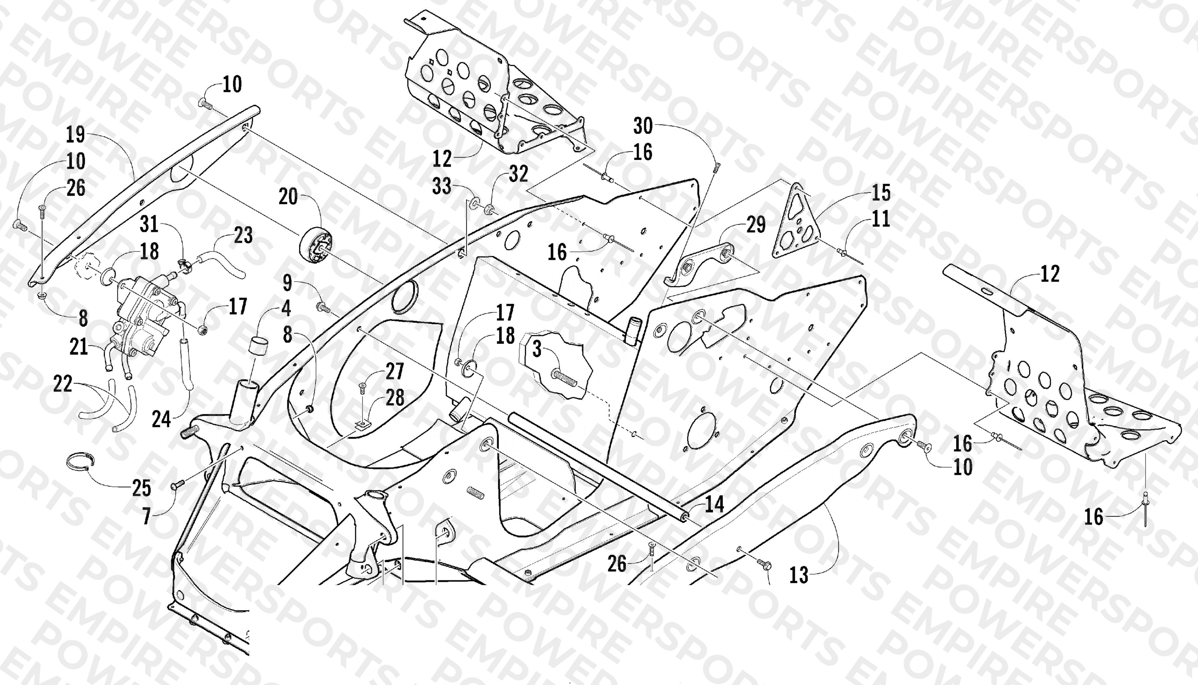FRONT FRAME AND FOOTREST ASSEMBLY