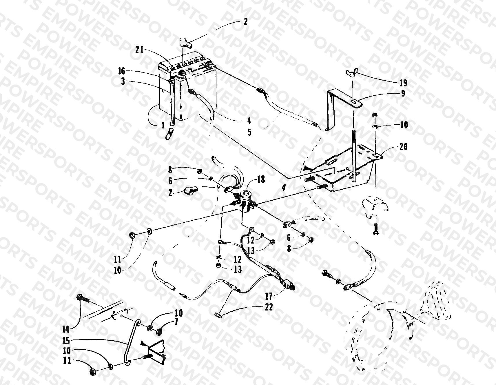 BATTERY, SOLENOID, AND CABLES