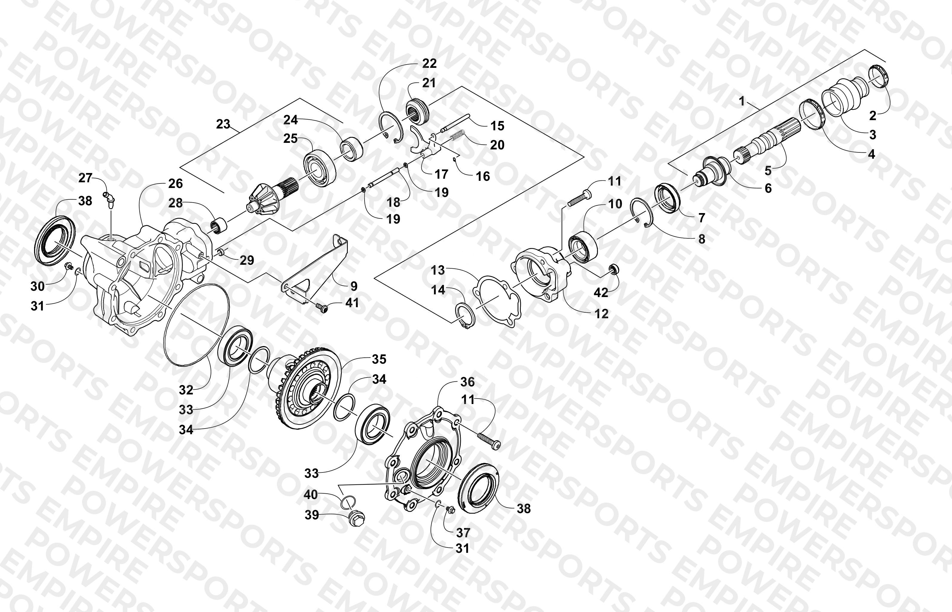 FRONT DRIVE GEARCASE ASSEMBLY