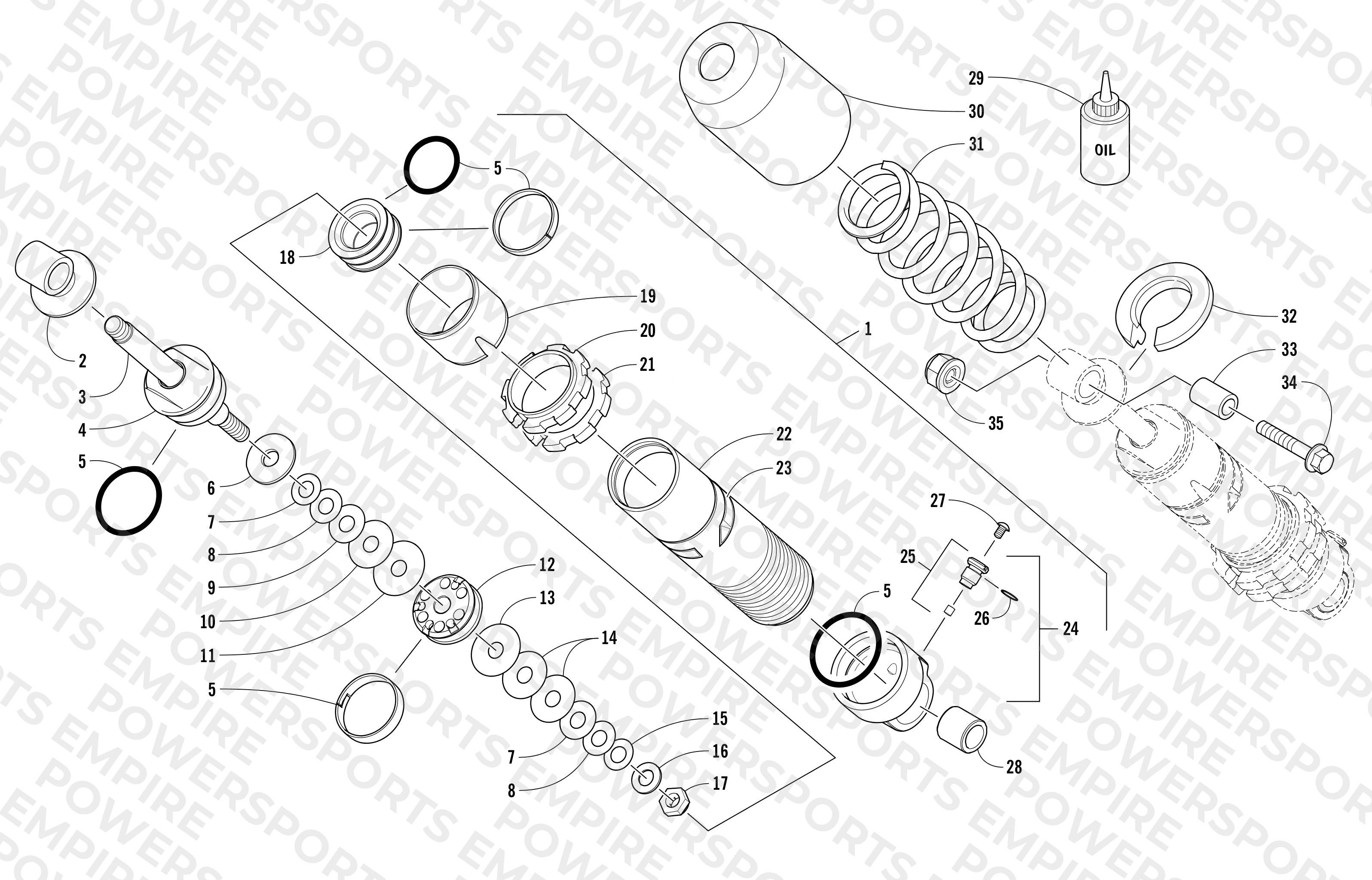 REAR SUSPENSION FRONT ARM SHOCK ABSORBER